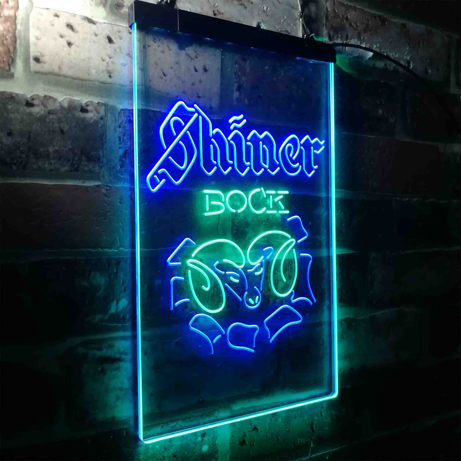 Shiner Bock Ram Beer LED Neon Sign