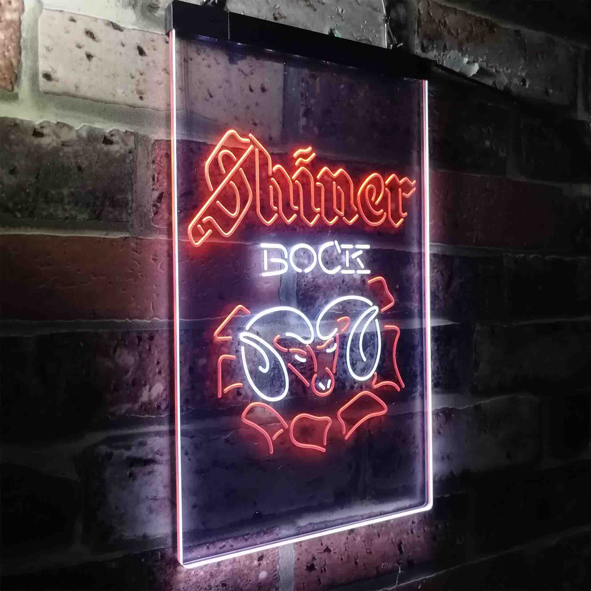 Shiner Bock Ram Beer LED Neon Sign