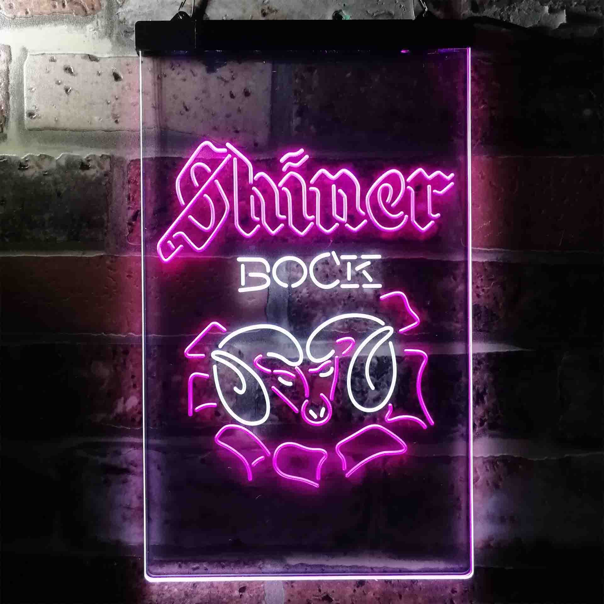 Shiner Bock Ram Beer LED Neon Sign