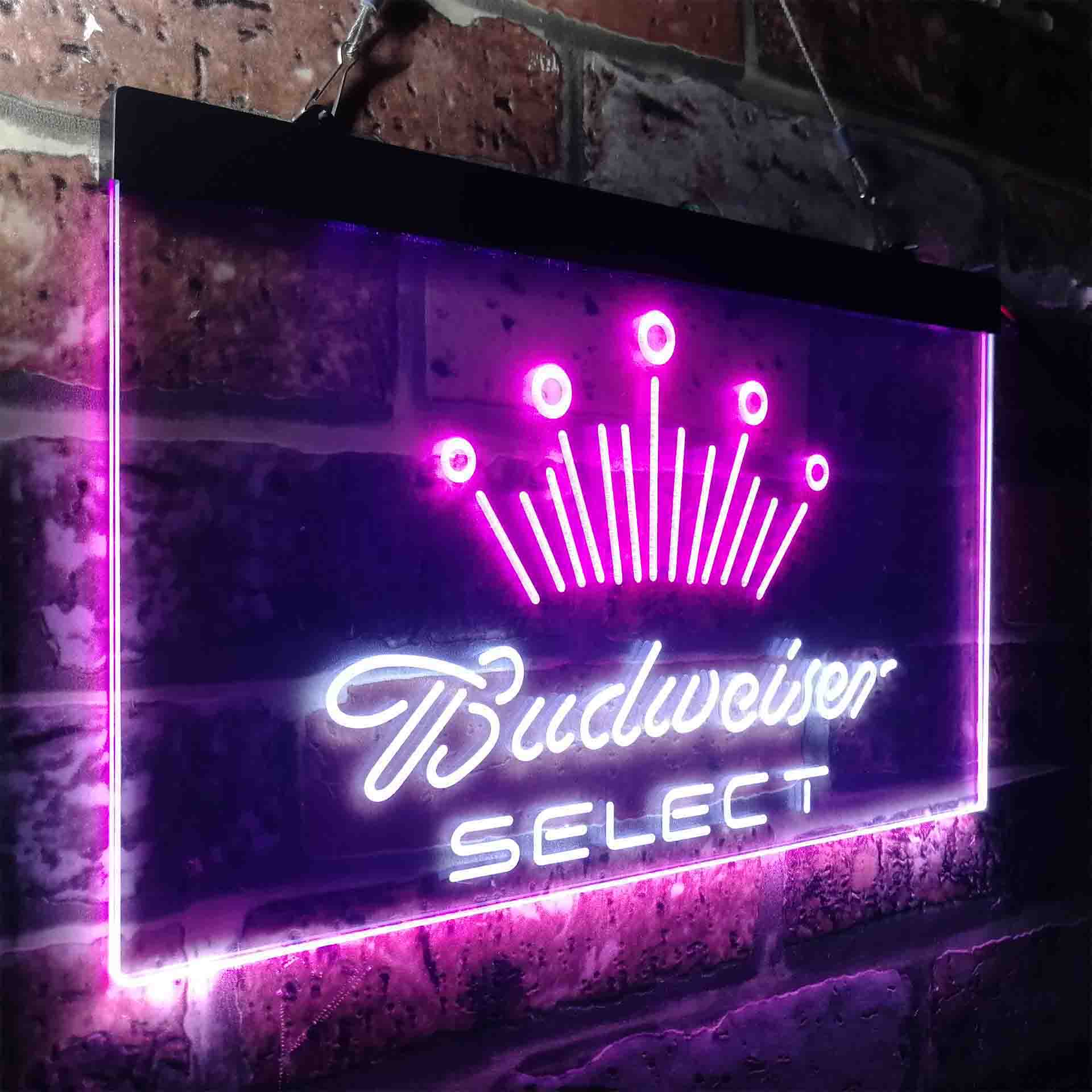 Budweisers Select Crown Classic Home Beer Bar Decoration Gifts LED Neon Sign