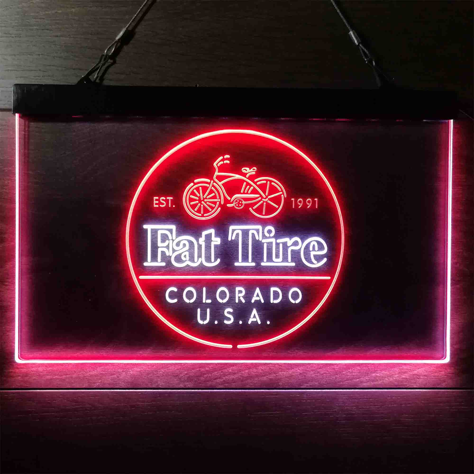 Fat Tire Est. 1991 Colorado USA LED Neon Sign