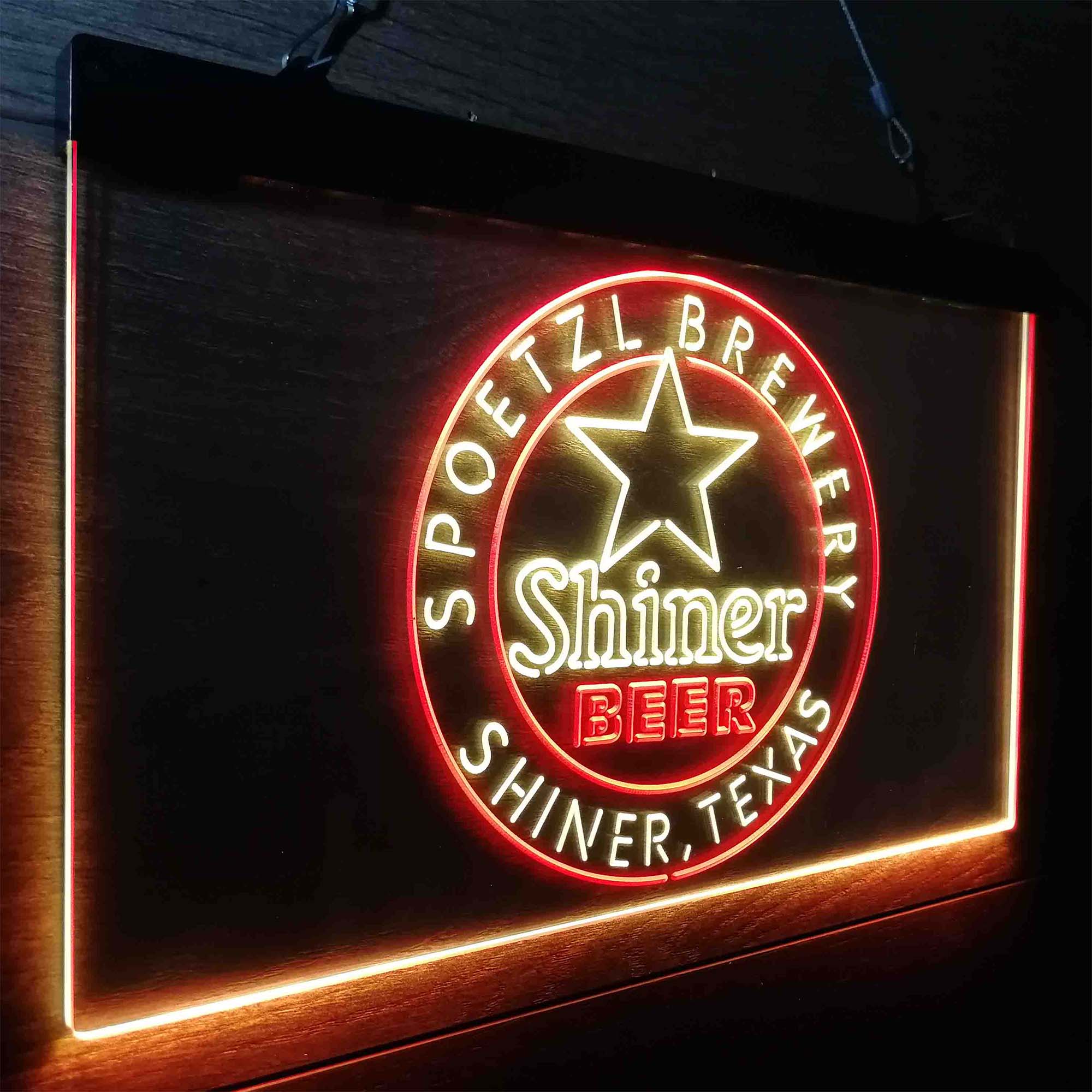 Shiner Beer Star LED Neon Sign