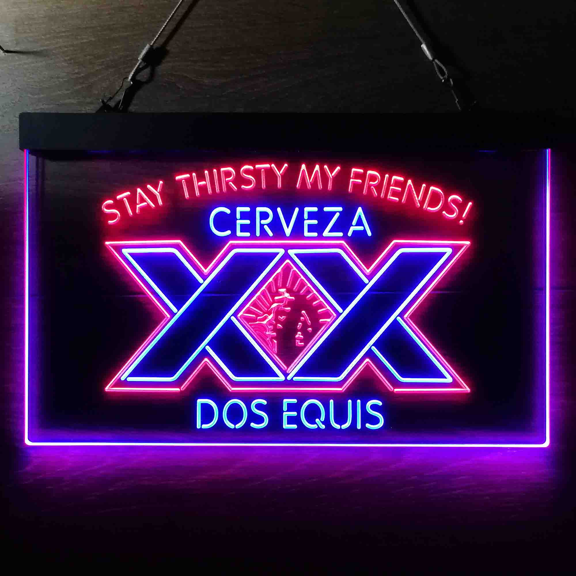 XX Dos Equis Stay Thirsty My Friends LED Neon Sign