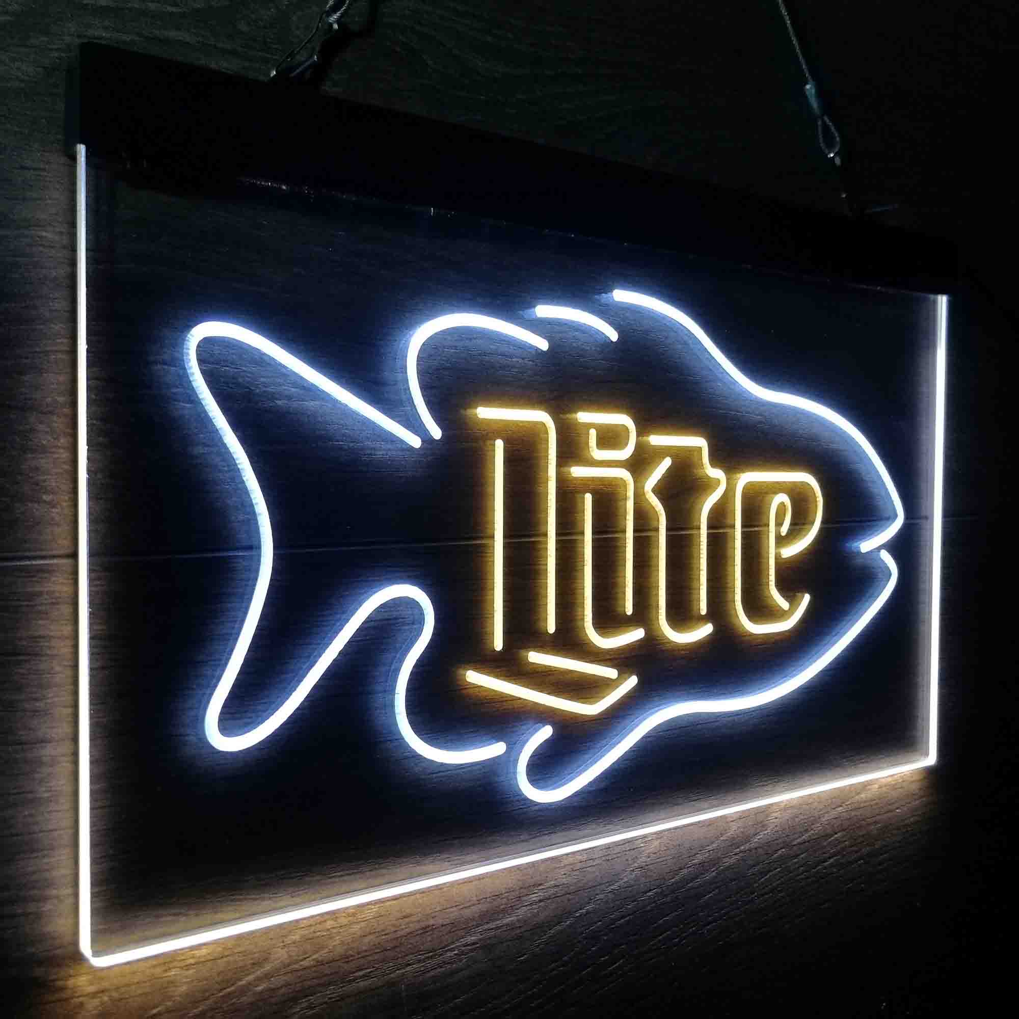 Miller Lite Salmon Fish LED Neon Sign