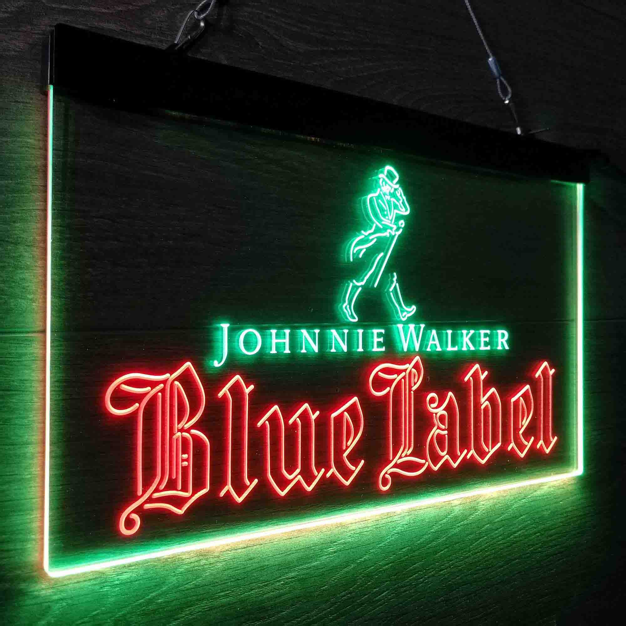 Johnnie Walker Blue Label Whiskey Home Beer Bar Decoration Gifts LED Neon Sign