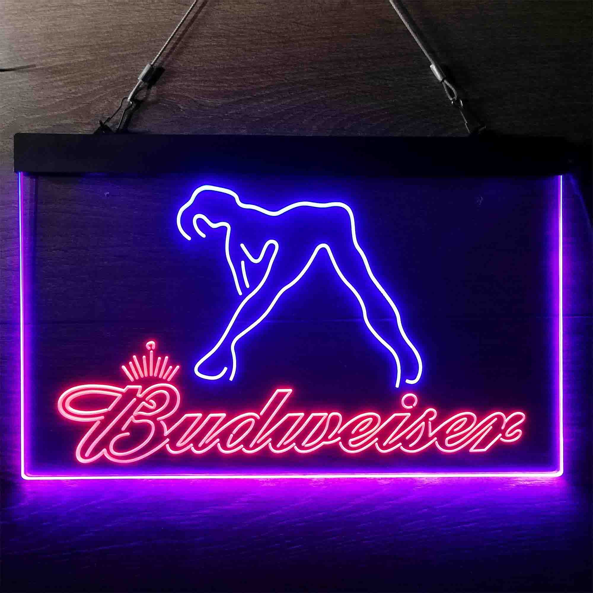 Budweiser Exotic Dancer Stripper Bar LED Neon Sign