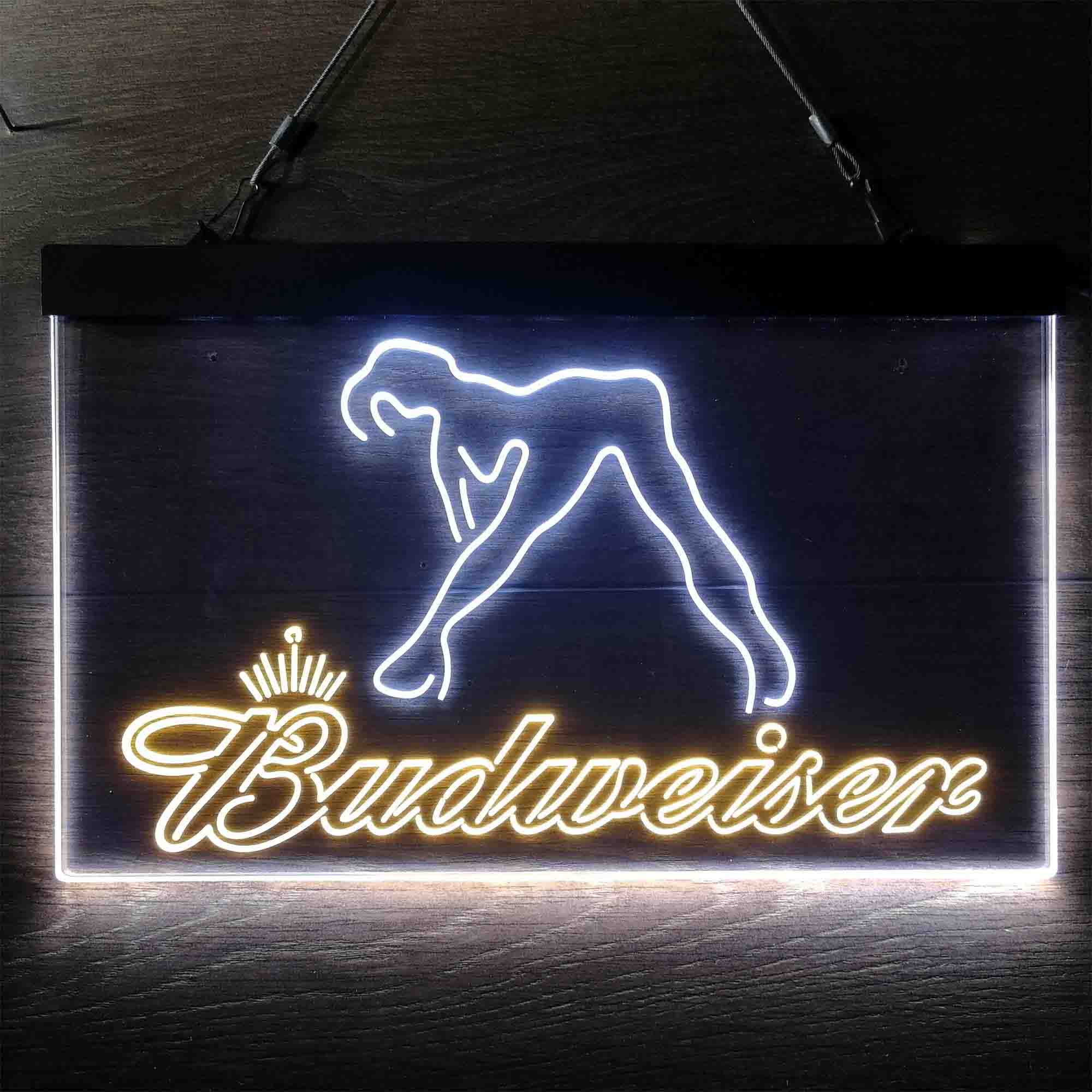 Budweiser Exotic Dancer Stripper Bar LED Neon Sign
