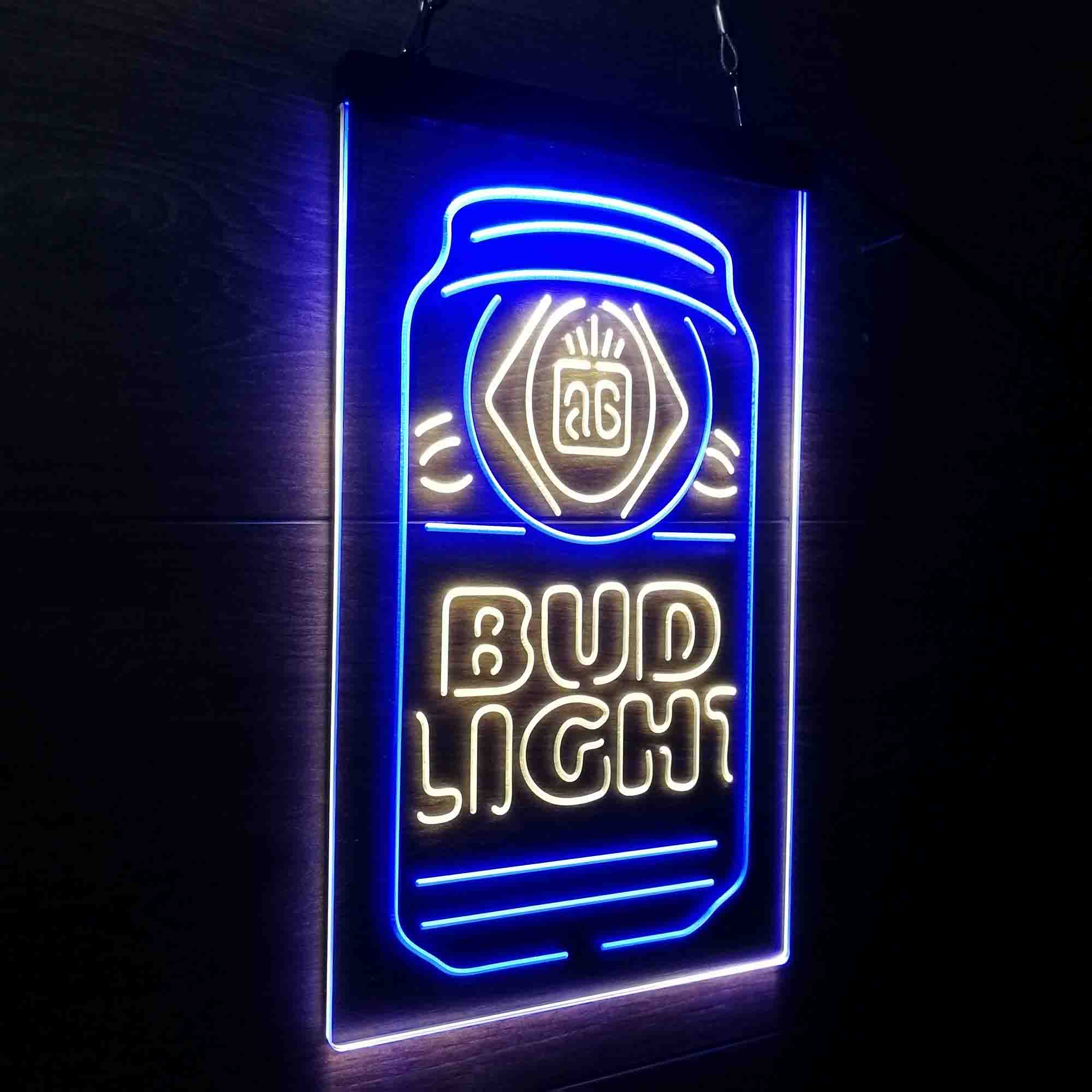 Bud Light Bottle Vertical Beer LED Neon Sign