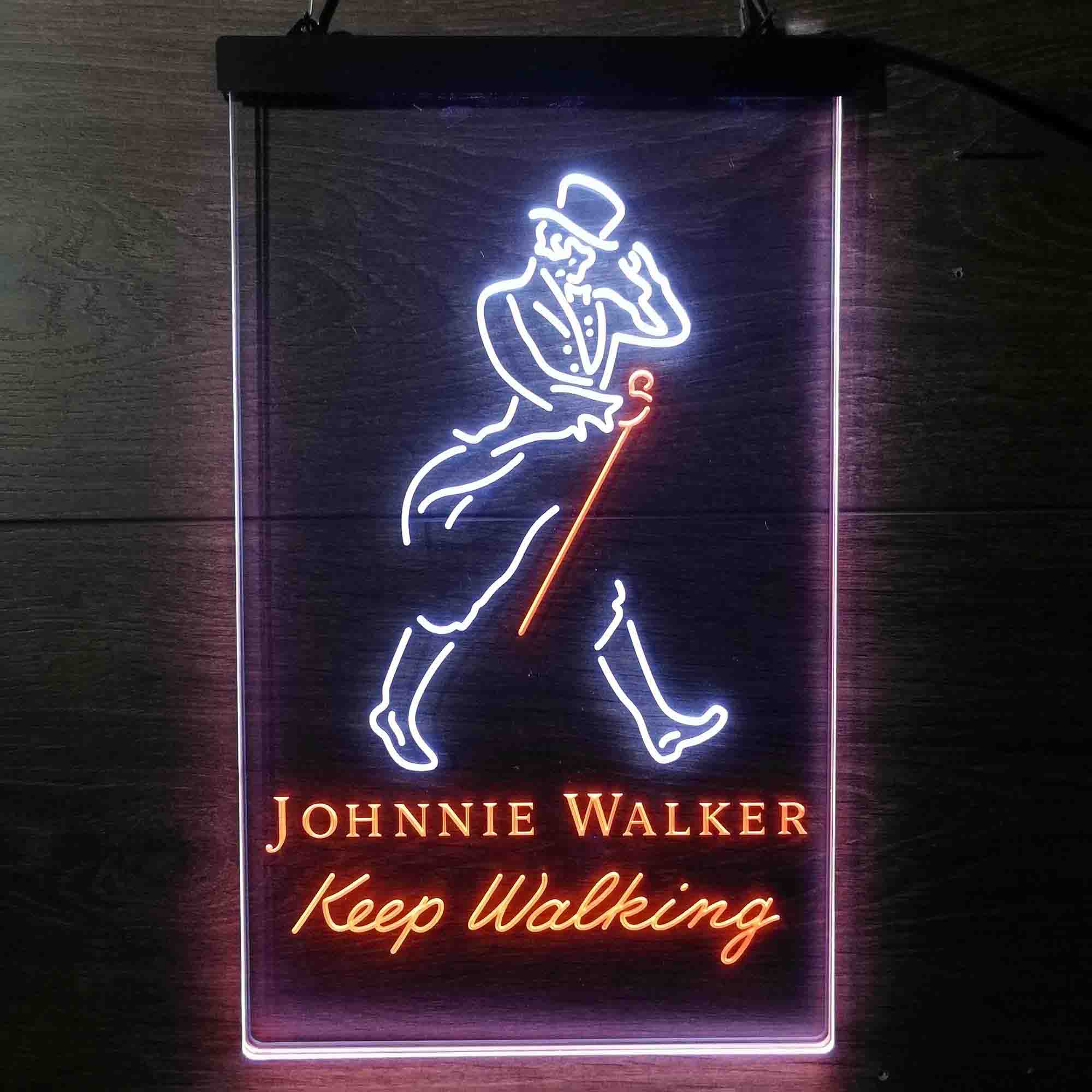 Jonnie Walker Man Cave Keep Walking LED Neon Sign