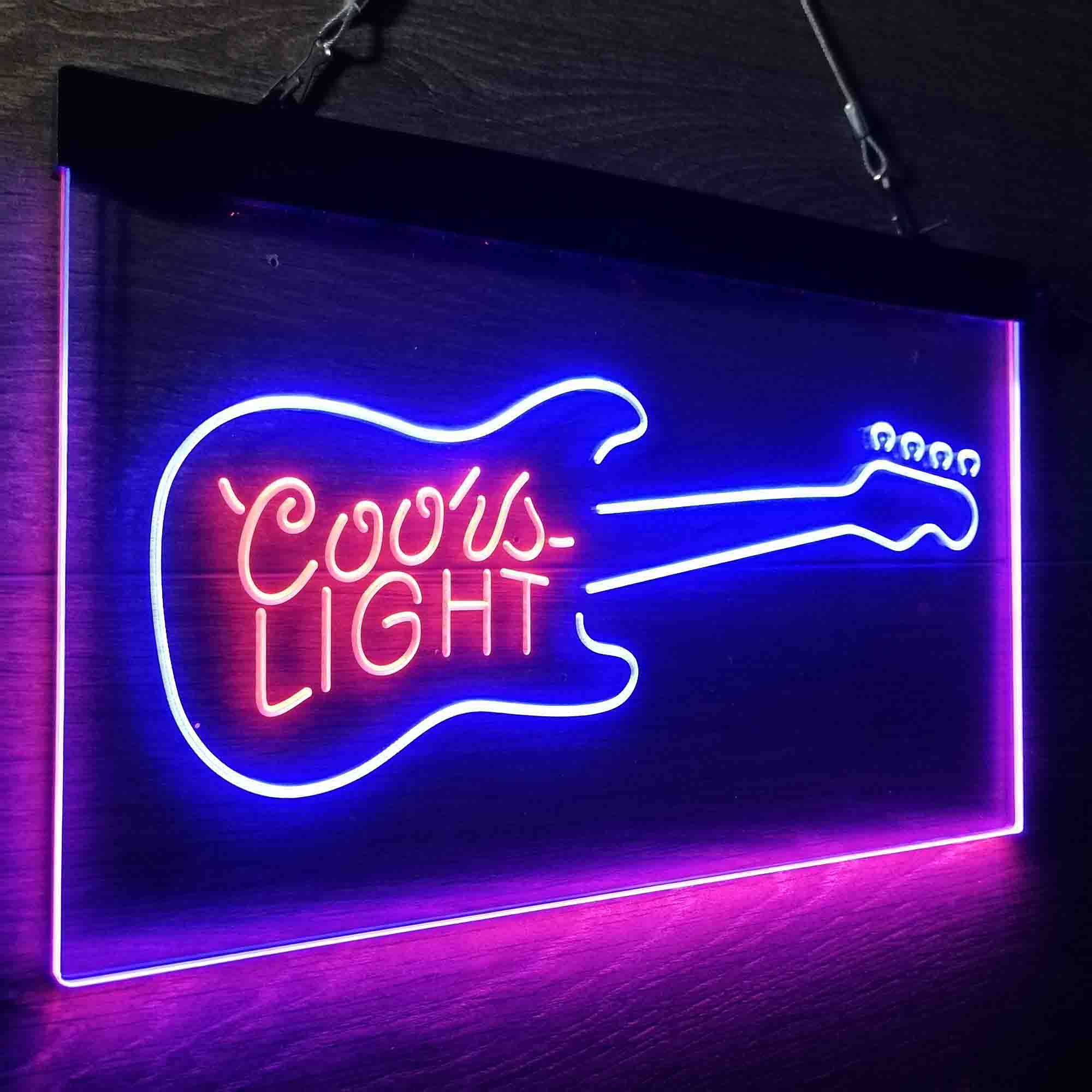 Coors Light Guitar Music Room LED Neon Sign