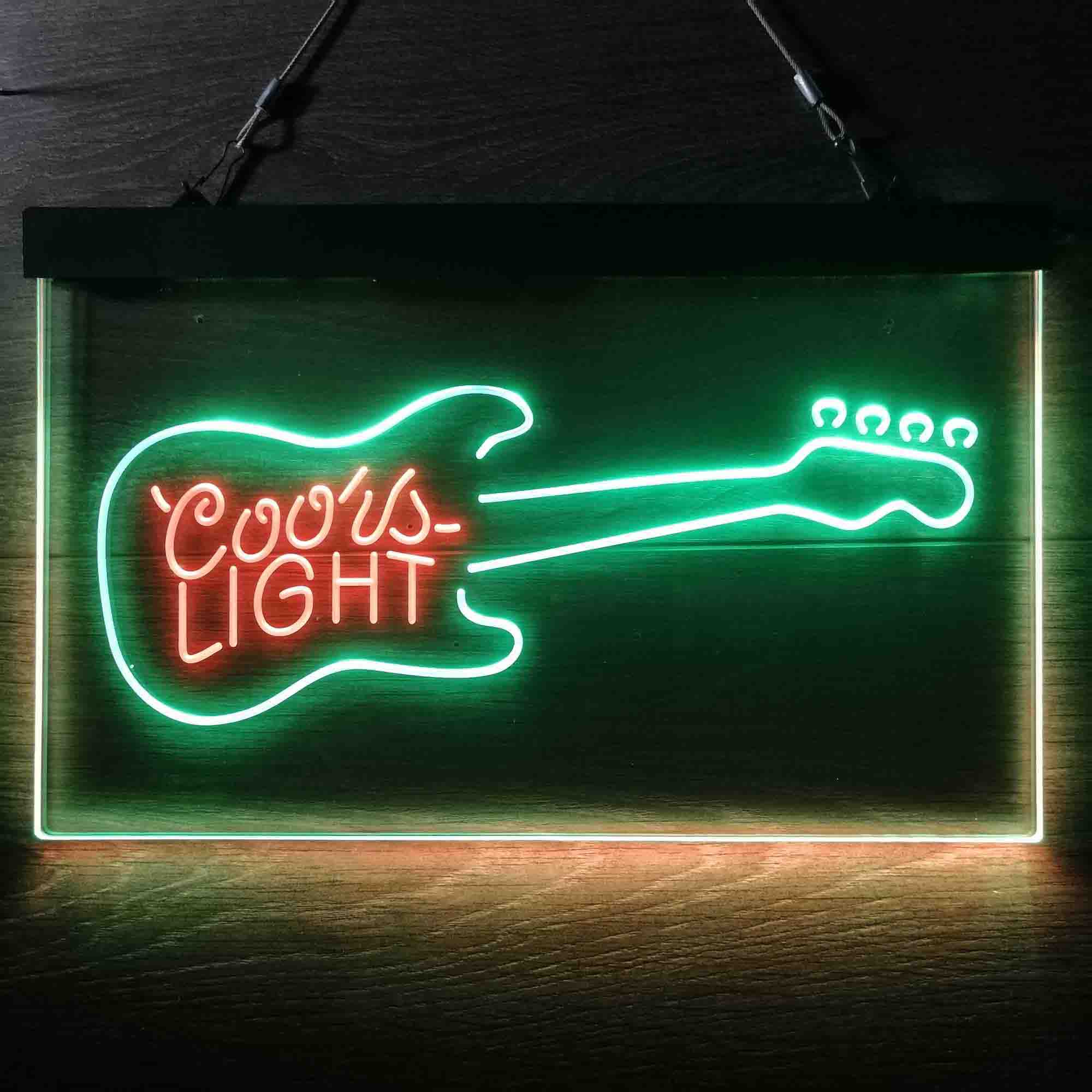 Coors Light Guitar Music Room LED Neon Sign