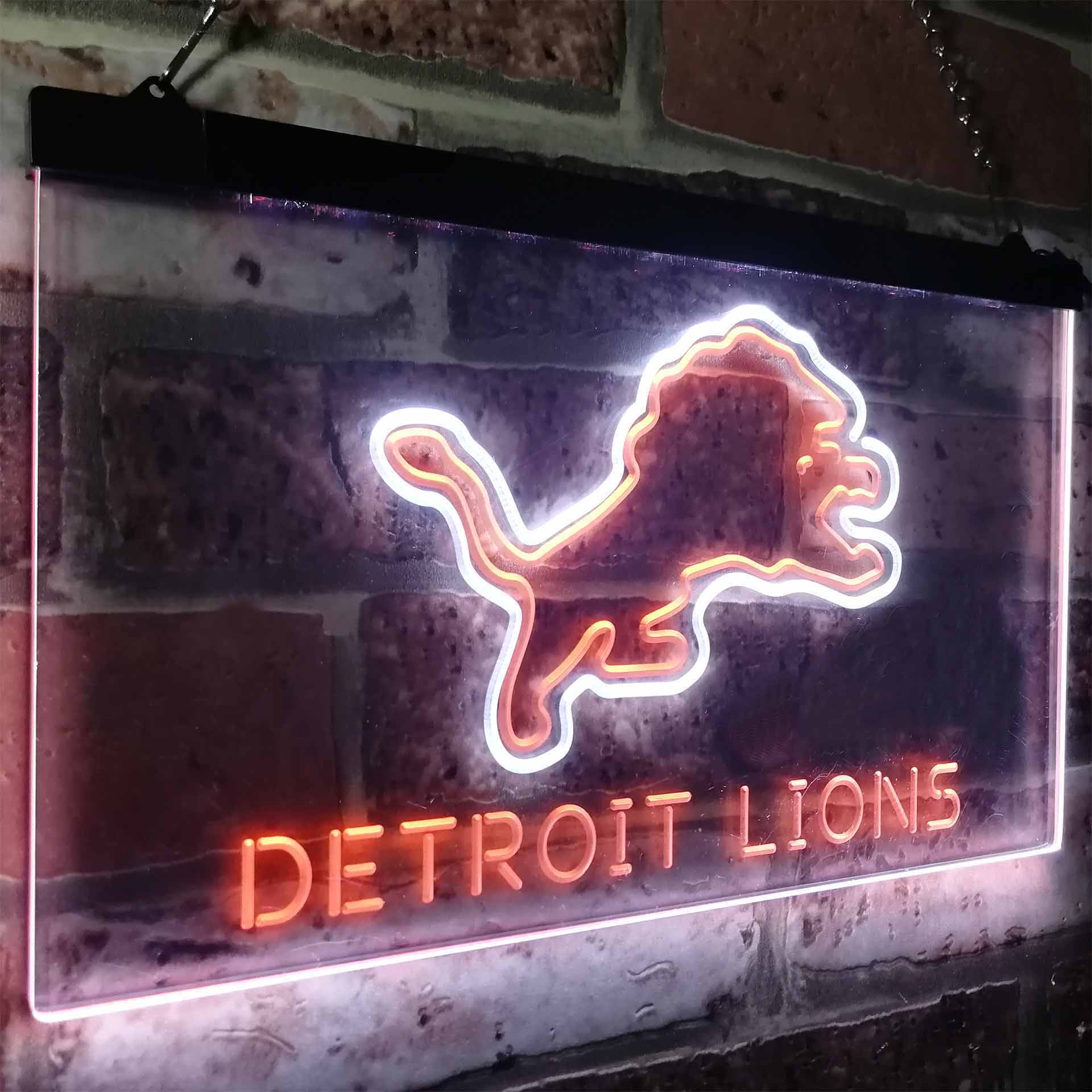 Detroit Lions Football Bar LED Neon Sign