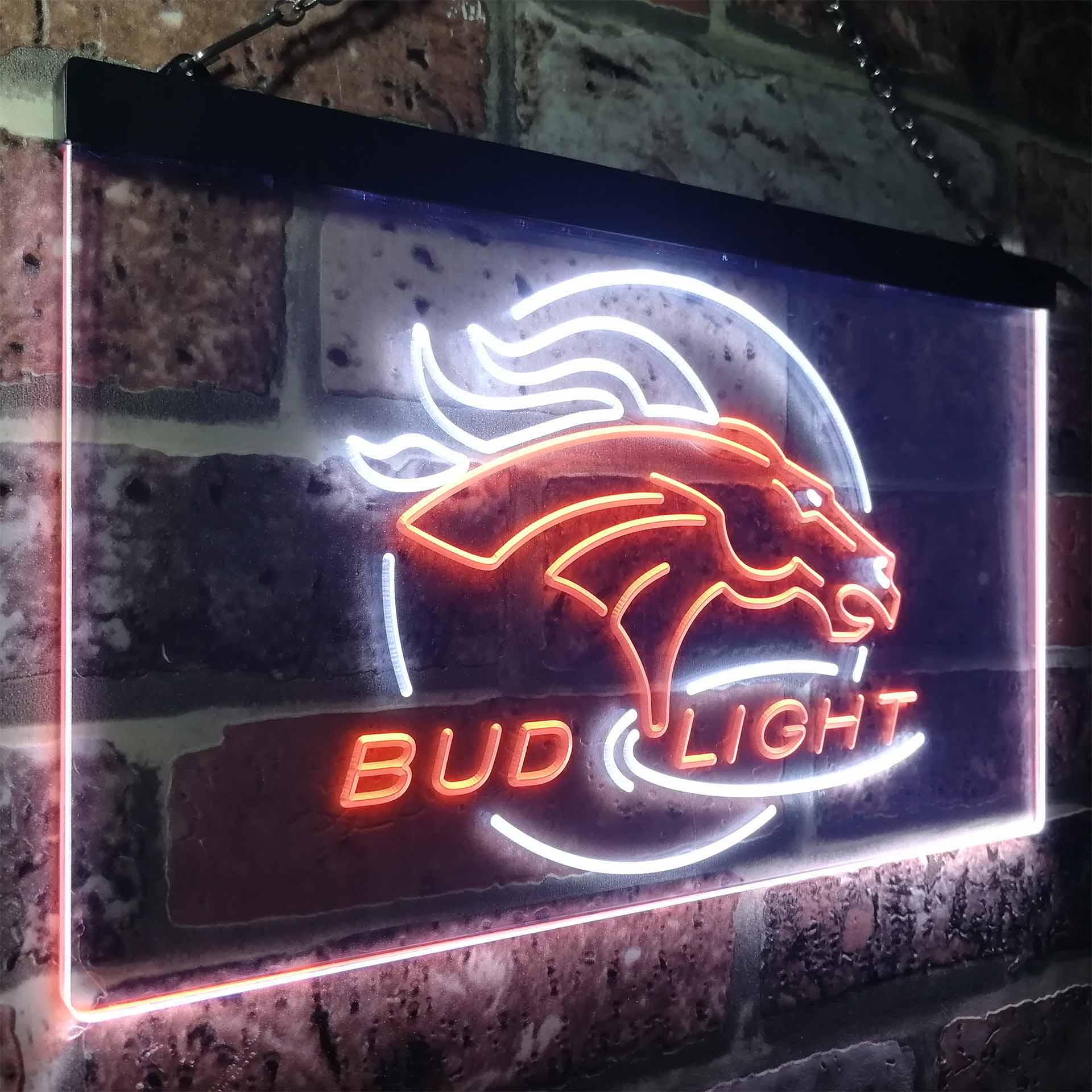 Denver Broncos Bud Light LED Neon Sign