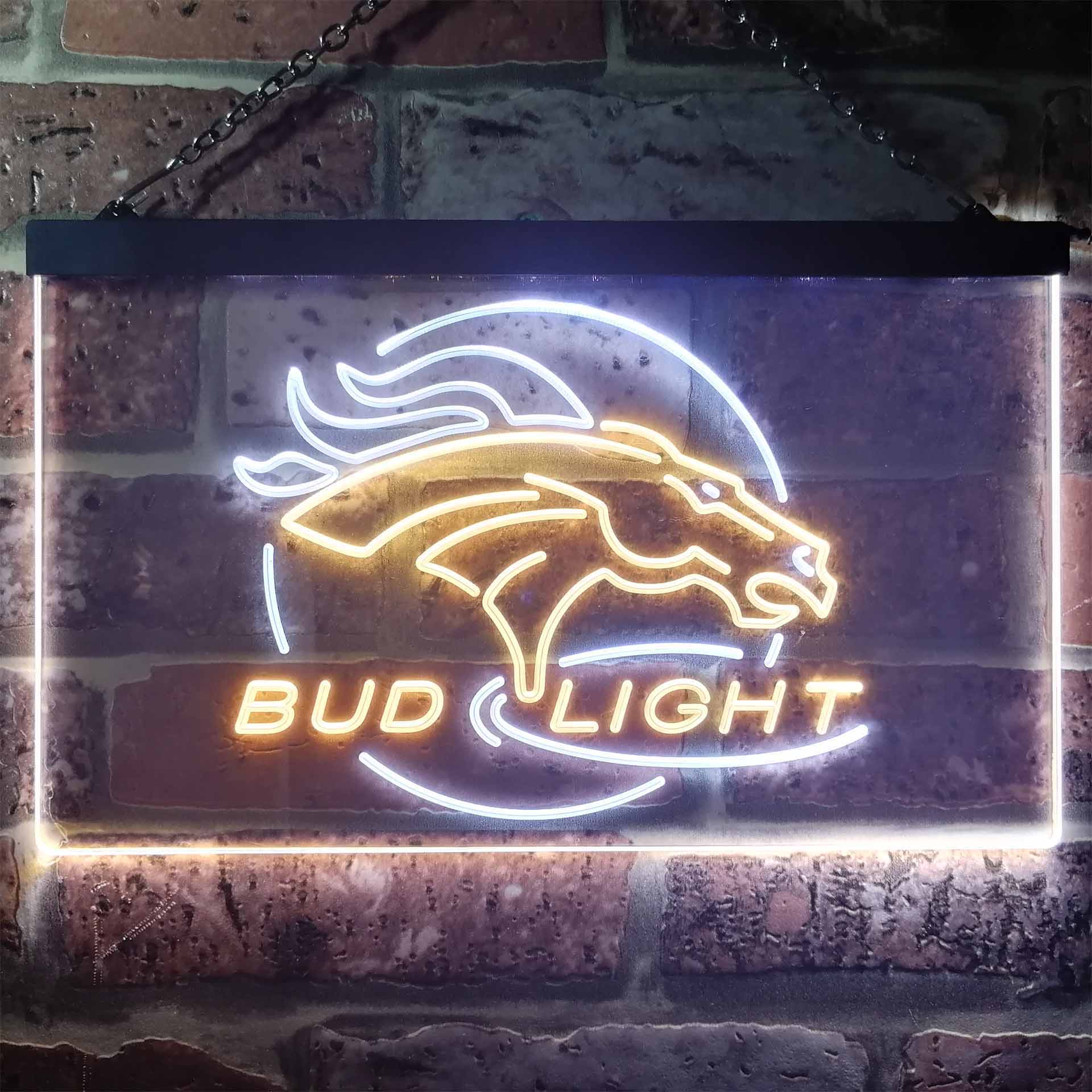 Denver Broncos Bud Light LED Neon Sign