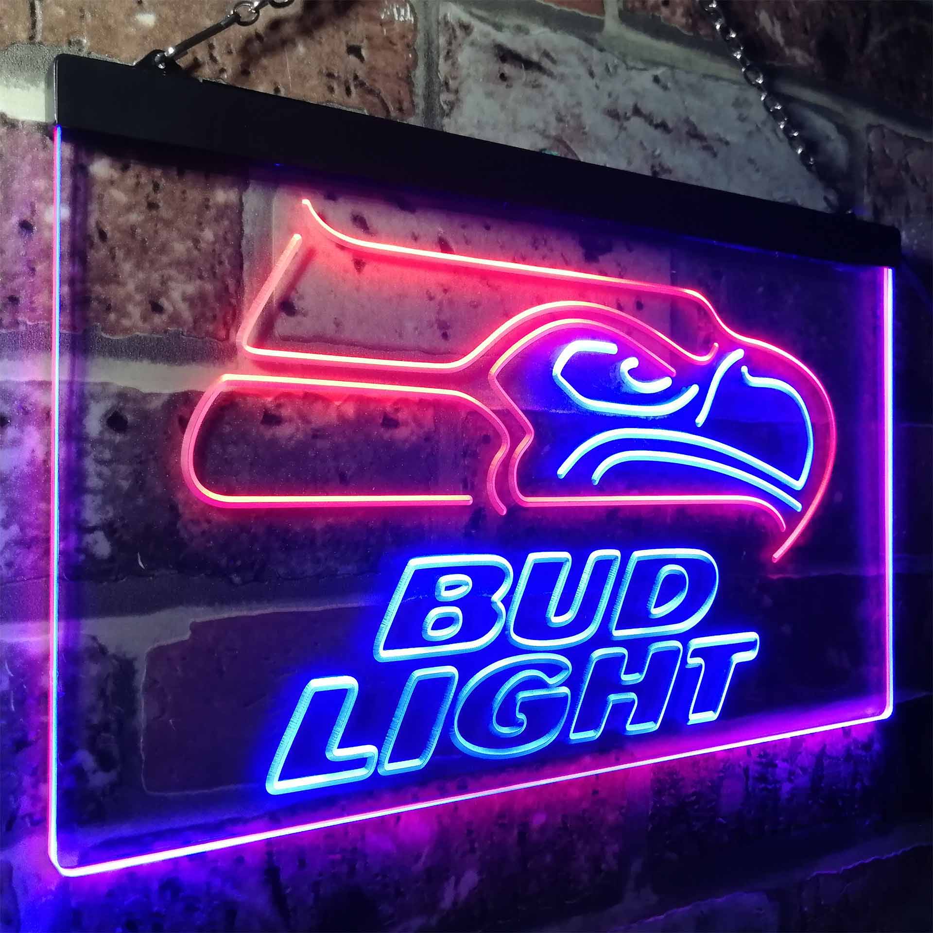 Seattle Seahawks Bud Light LED Neon Sign