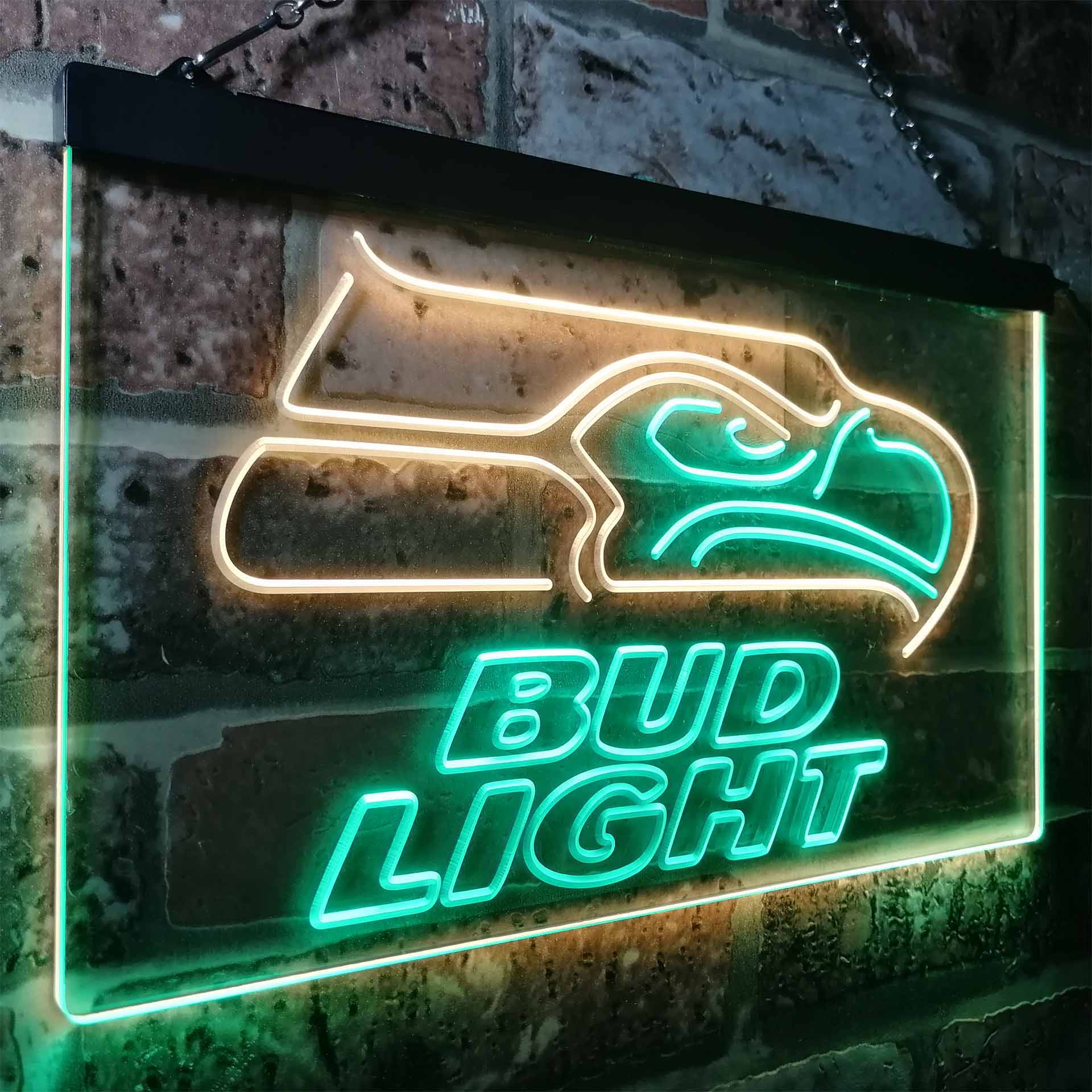 Seattle Seahawks Bud Light LED Neon Sign