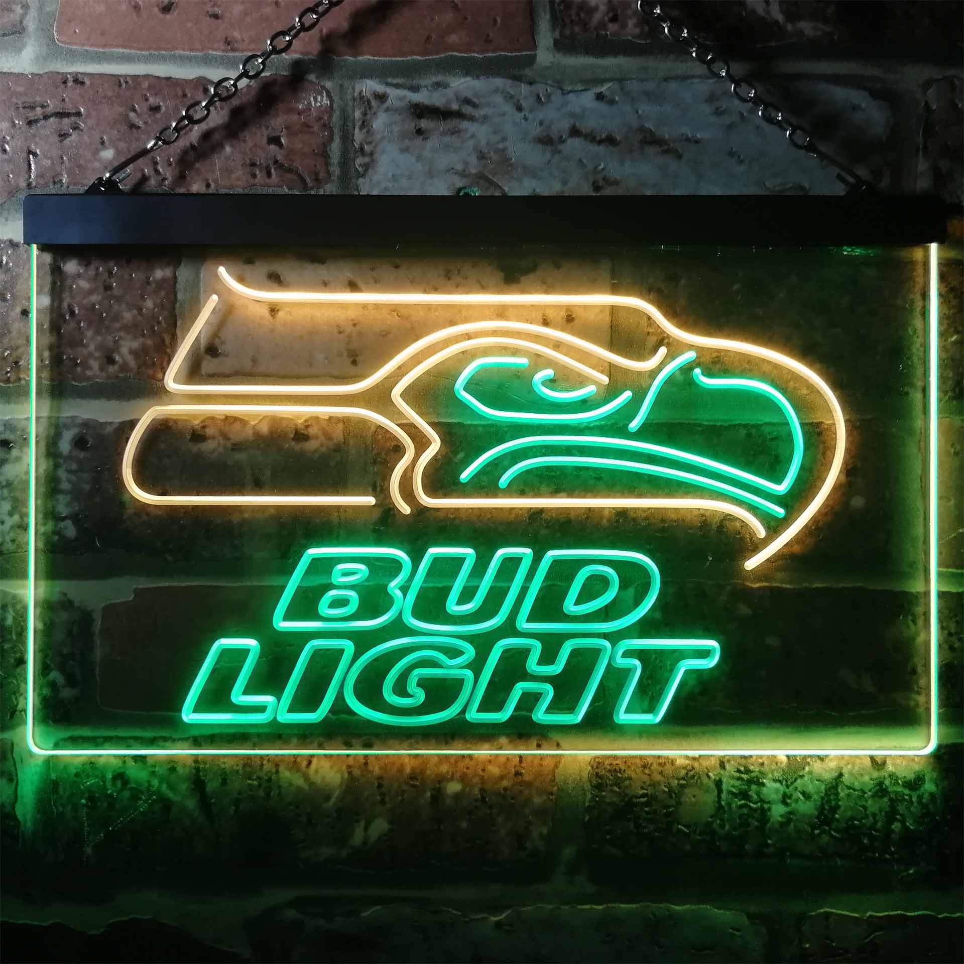 Seattle Seahawks Bud Light LED Neon Sign