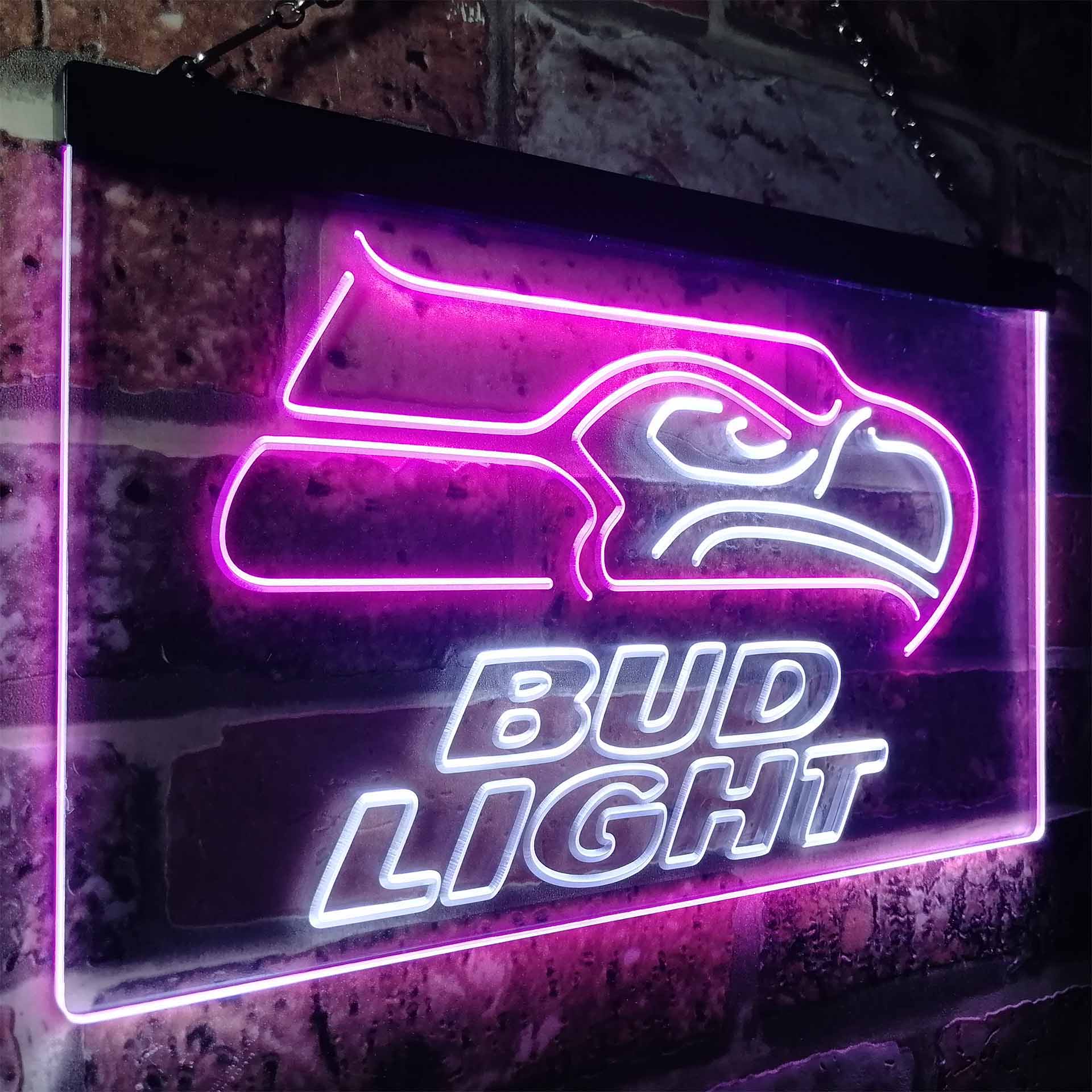 Seattle Seahawks Bud Light LED Neon Sign