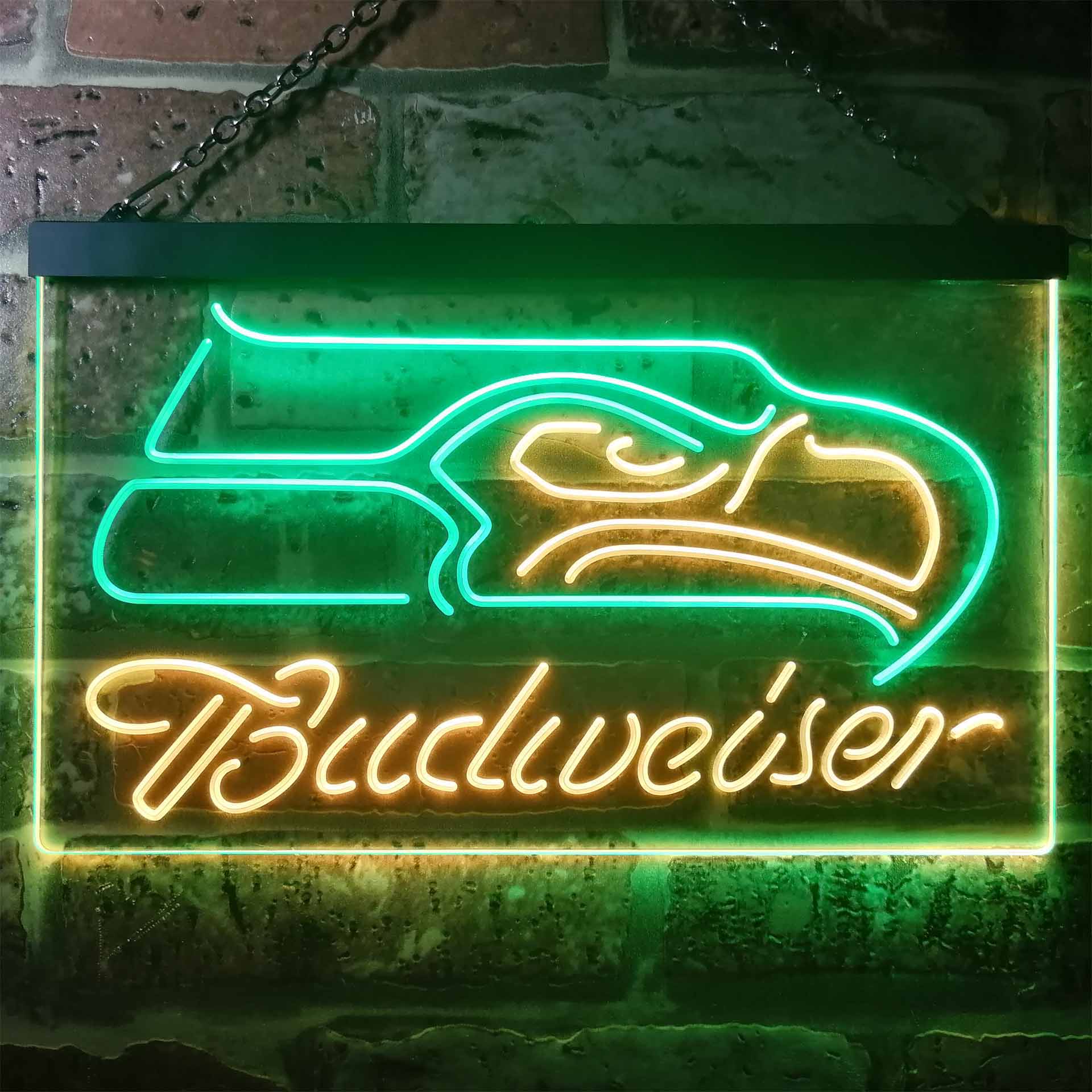 Seattle Seahawks Budweiser LED Neon Sign