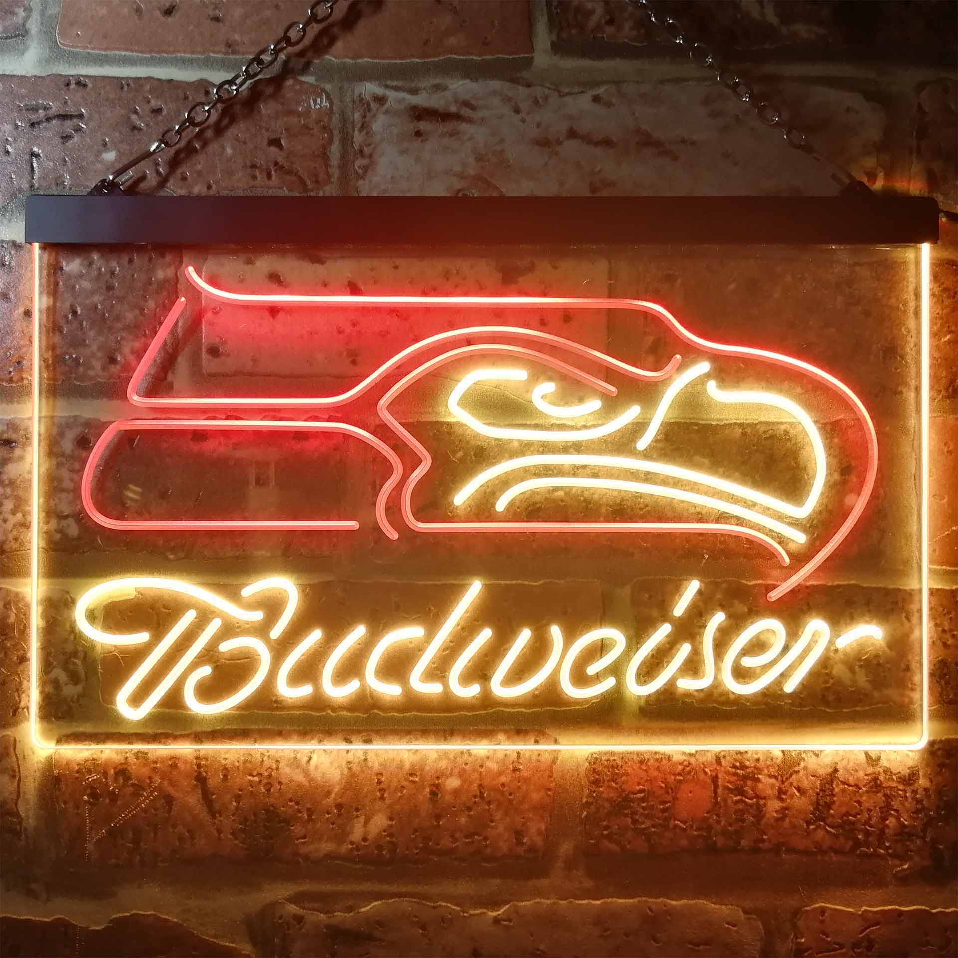 Seattle Seahawks Budweiser LED Neon Sign