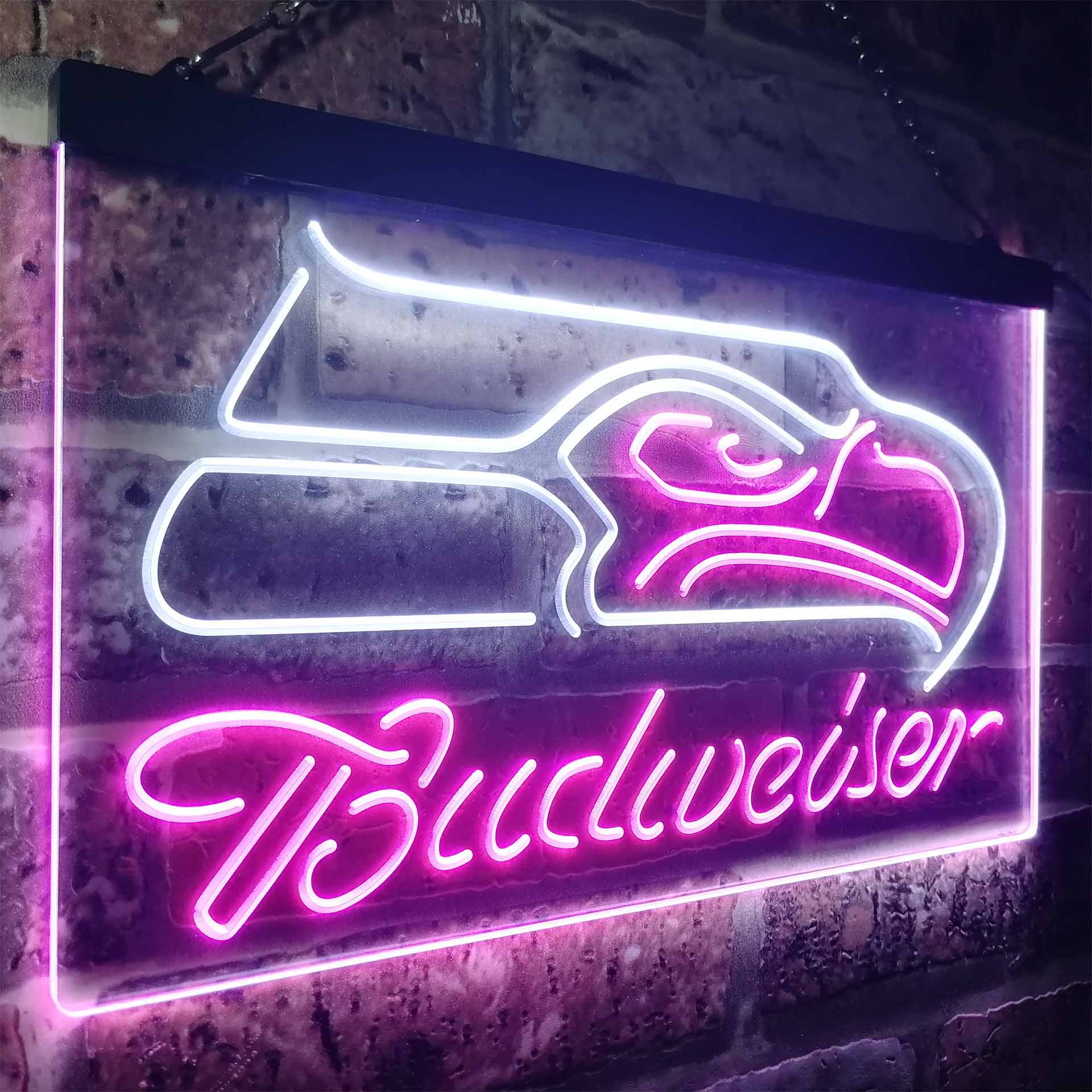 Seattle Seahawks Budweiser LED Neon Sign