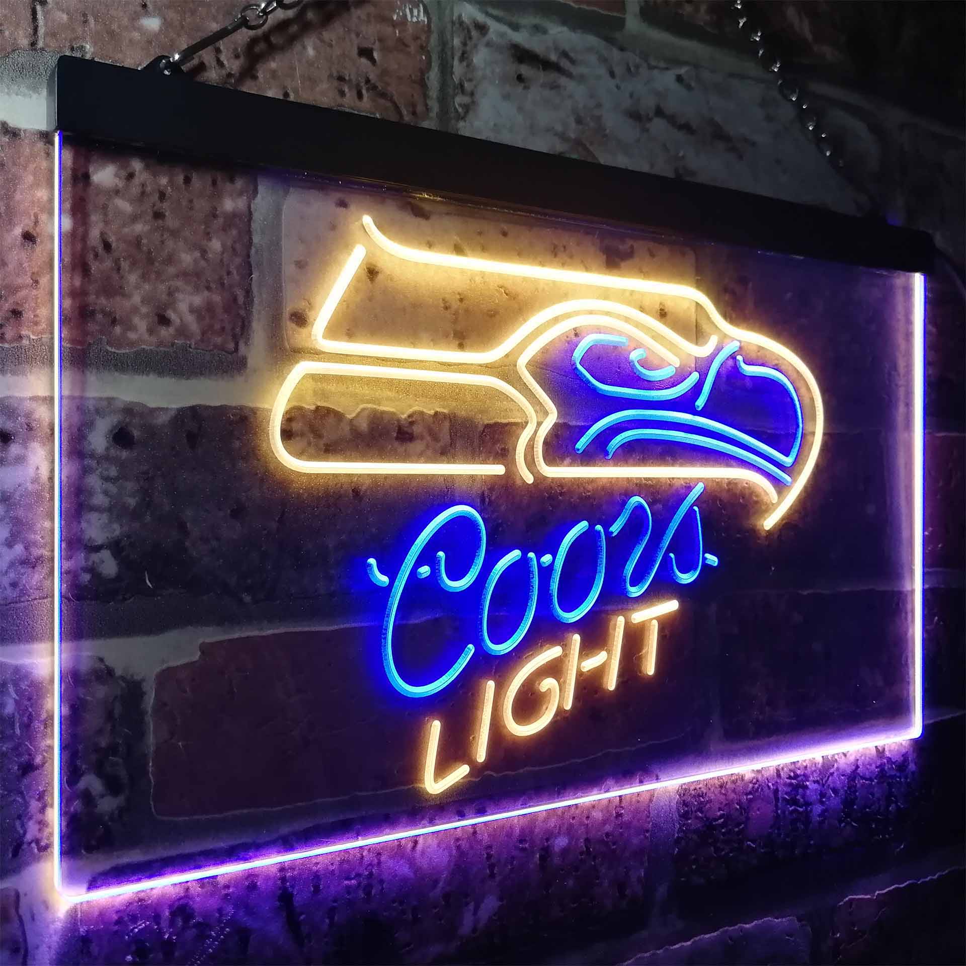 Seattle Seahawks Coors Light LED Neon Sign