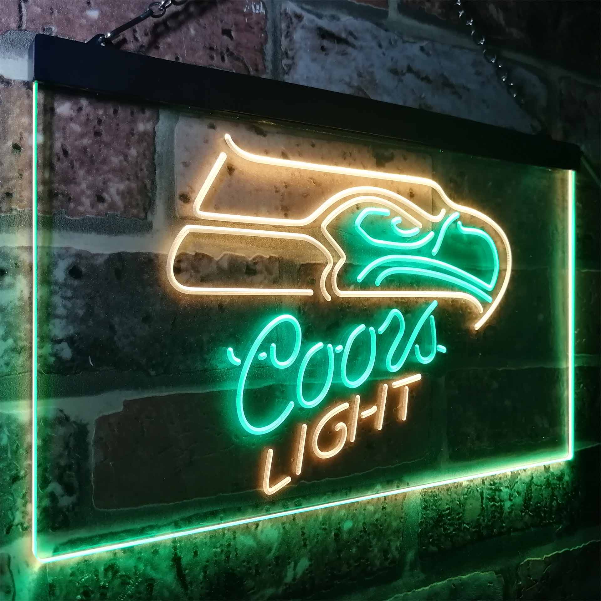 Seattle Seahawks Coors Light LED Neon Sign