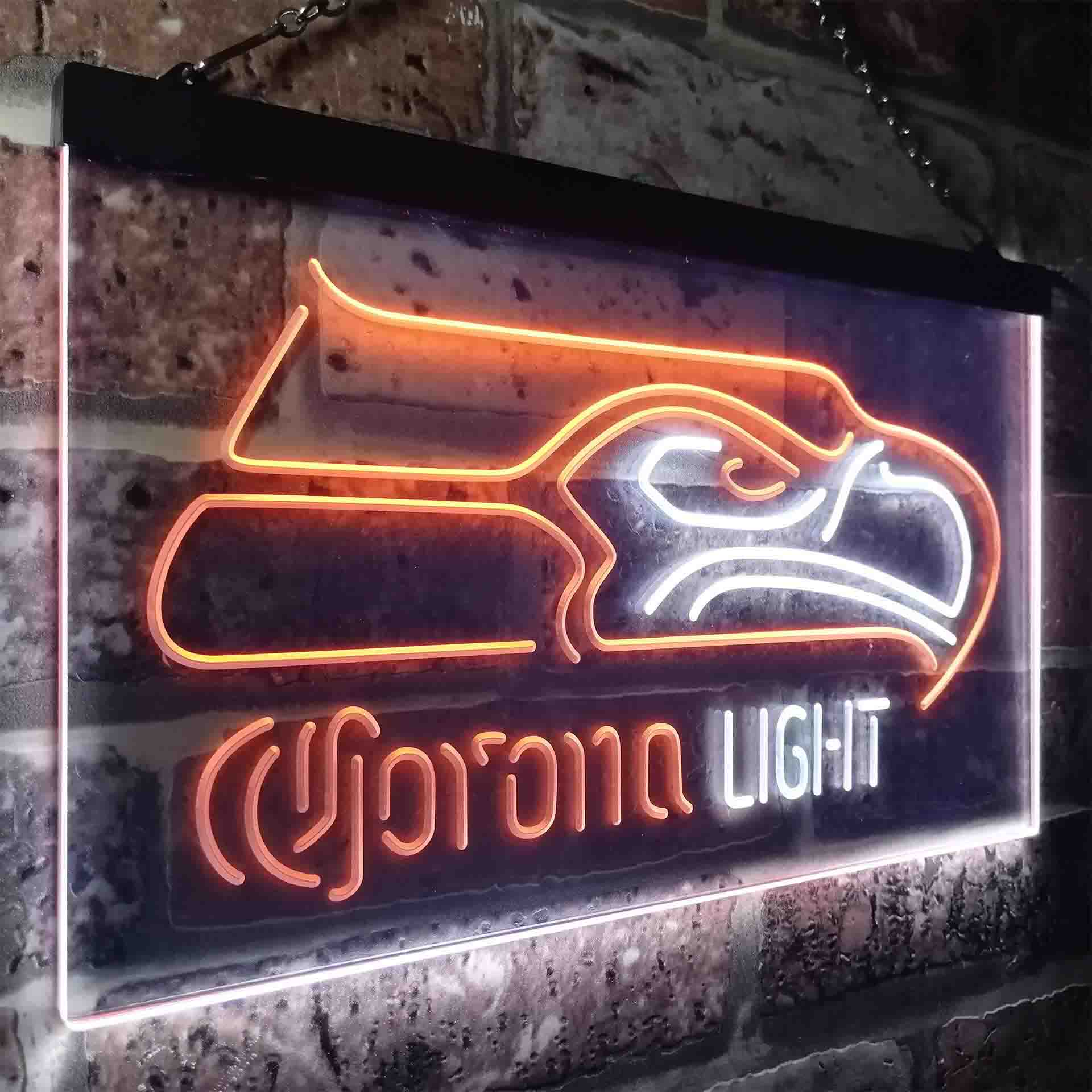 Seattle Seahawks Corona Light LED Neon Sign