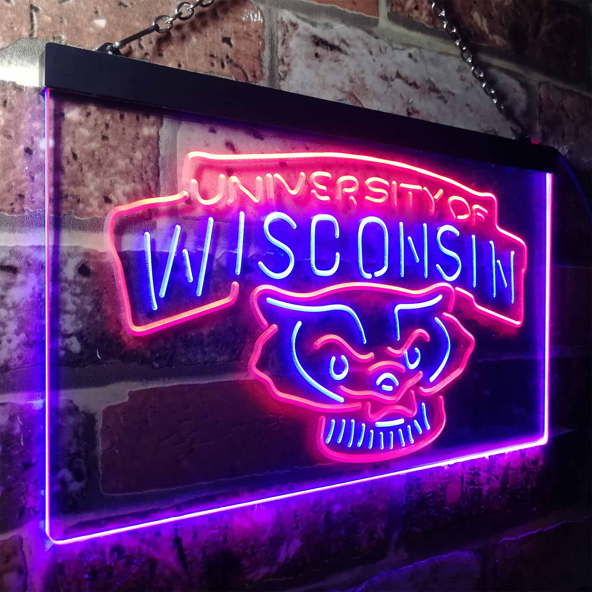 Wisconsins Badgers Club LED Neon Sign