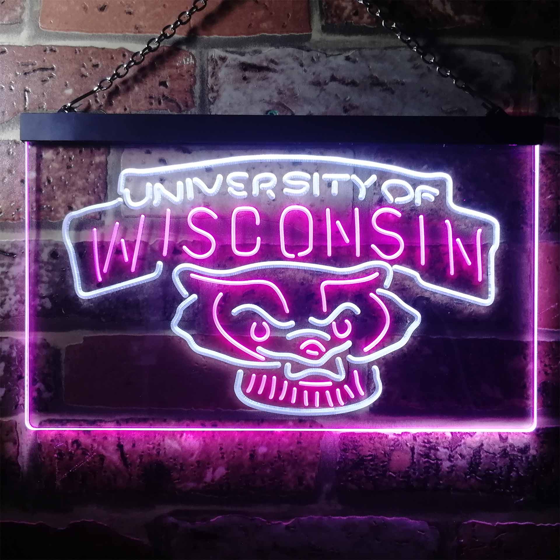 Wisconsins Badgers Sport Team Club LED Neon Sign