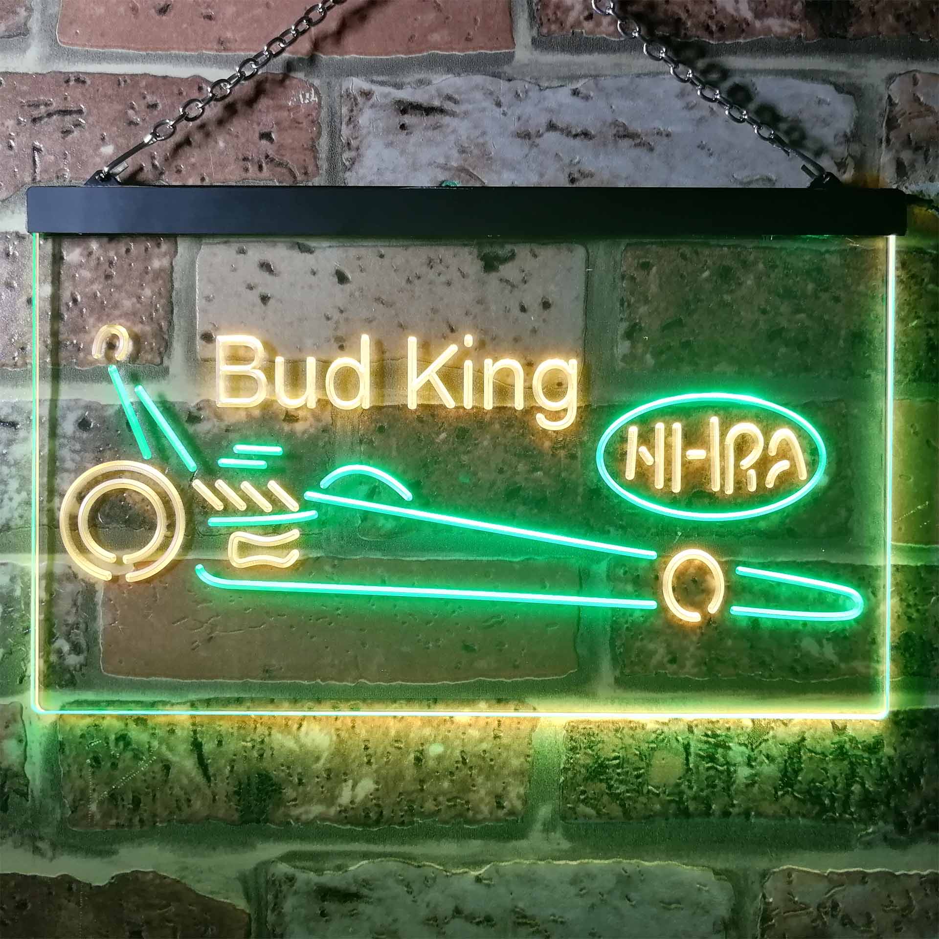 Buds King NHRA League Club Dragster LED Neon Sign