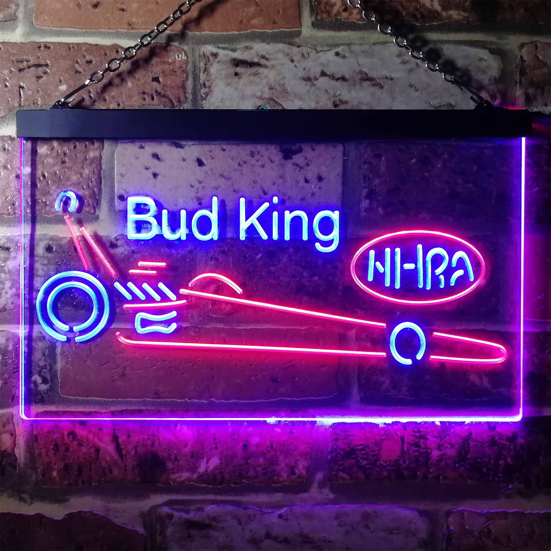 Buds King NHRA League Club Dragster LED Neon Sign