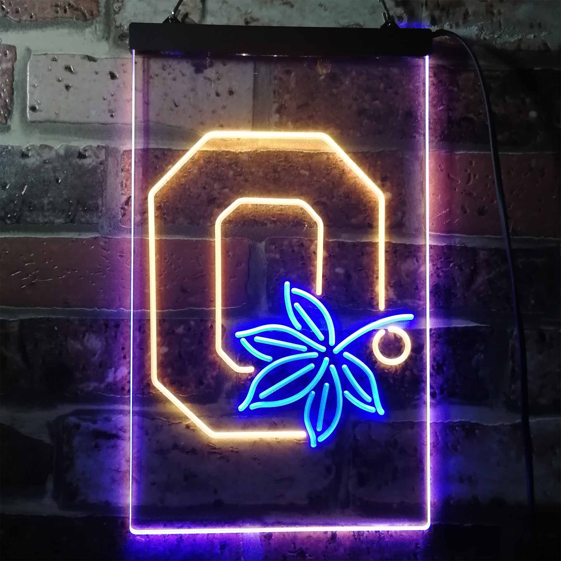 Ohio State Buckeyes Maple Leaf Sport Team Club LED Neon Sign