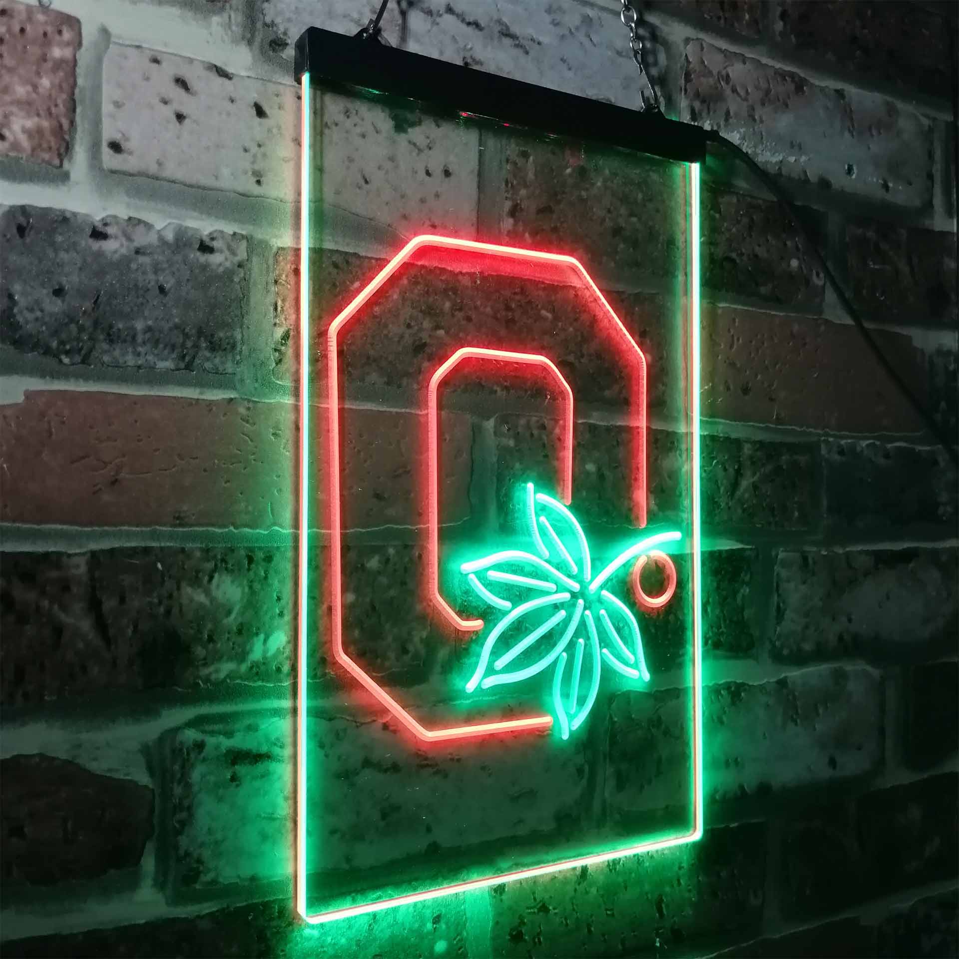 Ohio State Buckeyes Maple Leaf Sport Team Club LED Neon Sign