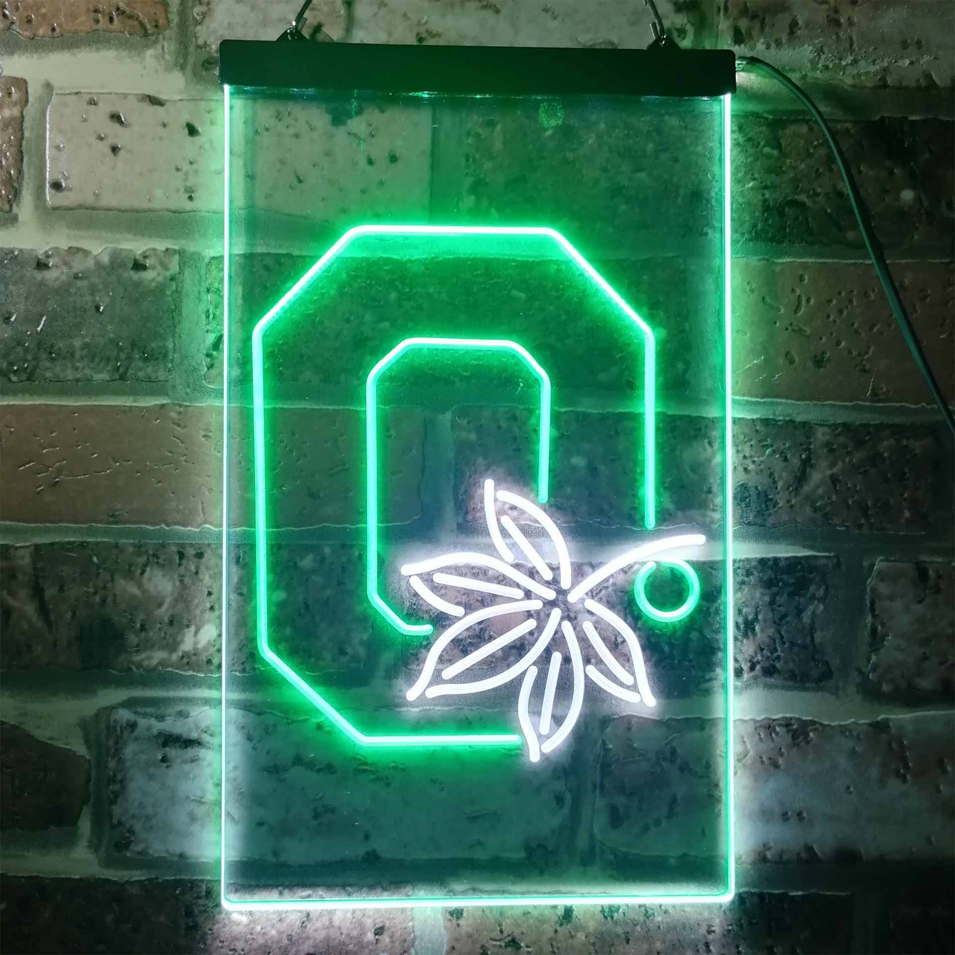 Ohio State Buckeyes Maple Leaf Sport Team Club LED Neon Sign