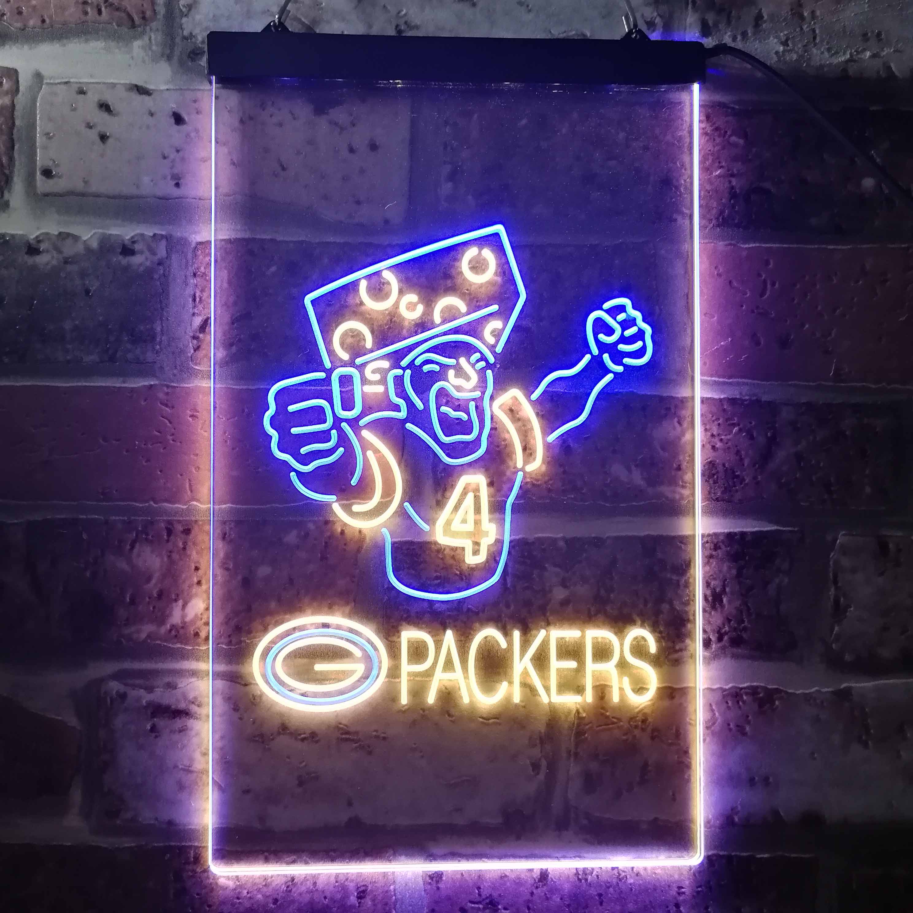 Green Bay Packer #4 Brett Favre LED Neon Sign