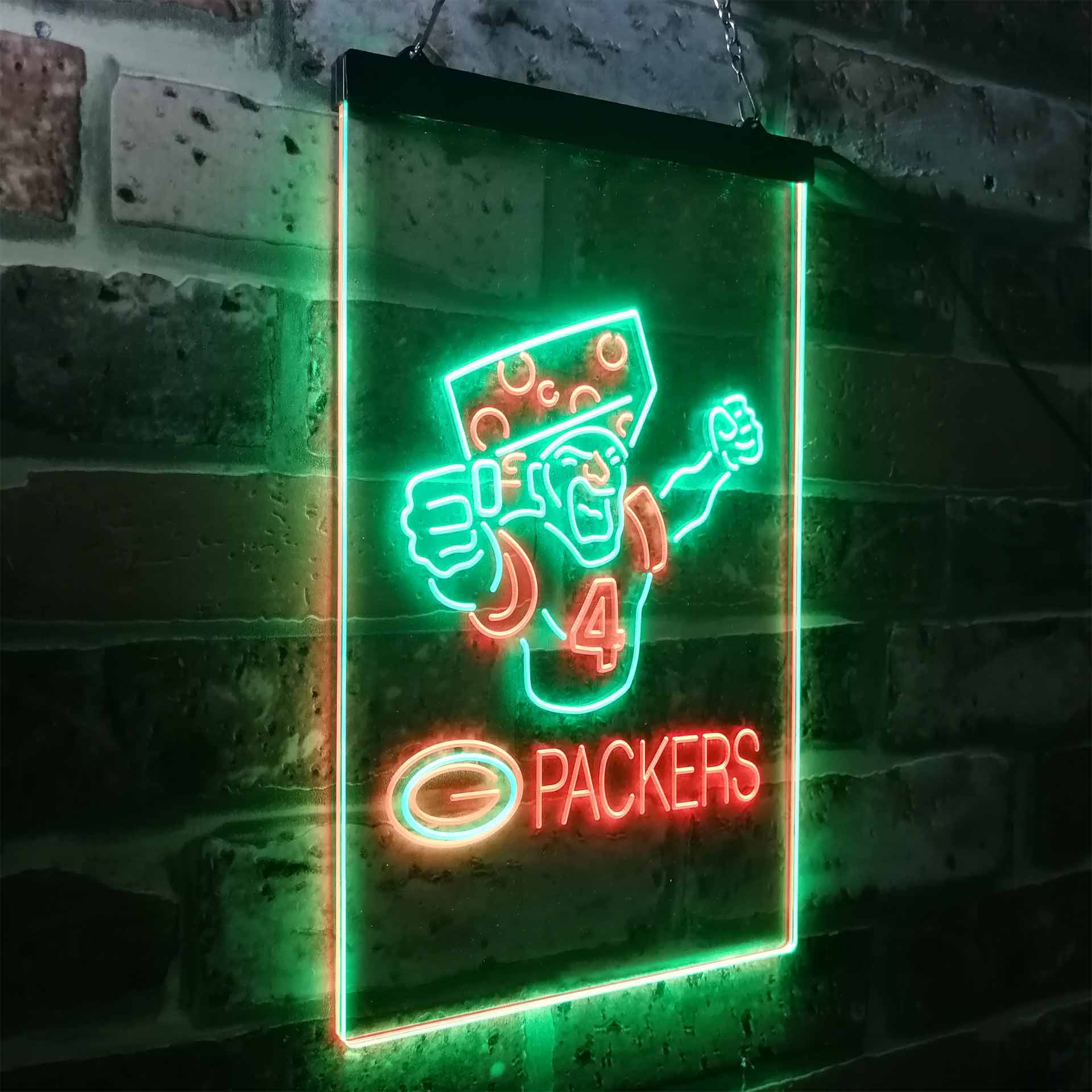 Green Bay Packer #4 Brett Favre LED Neon Sign