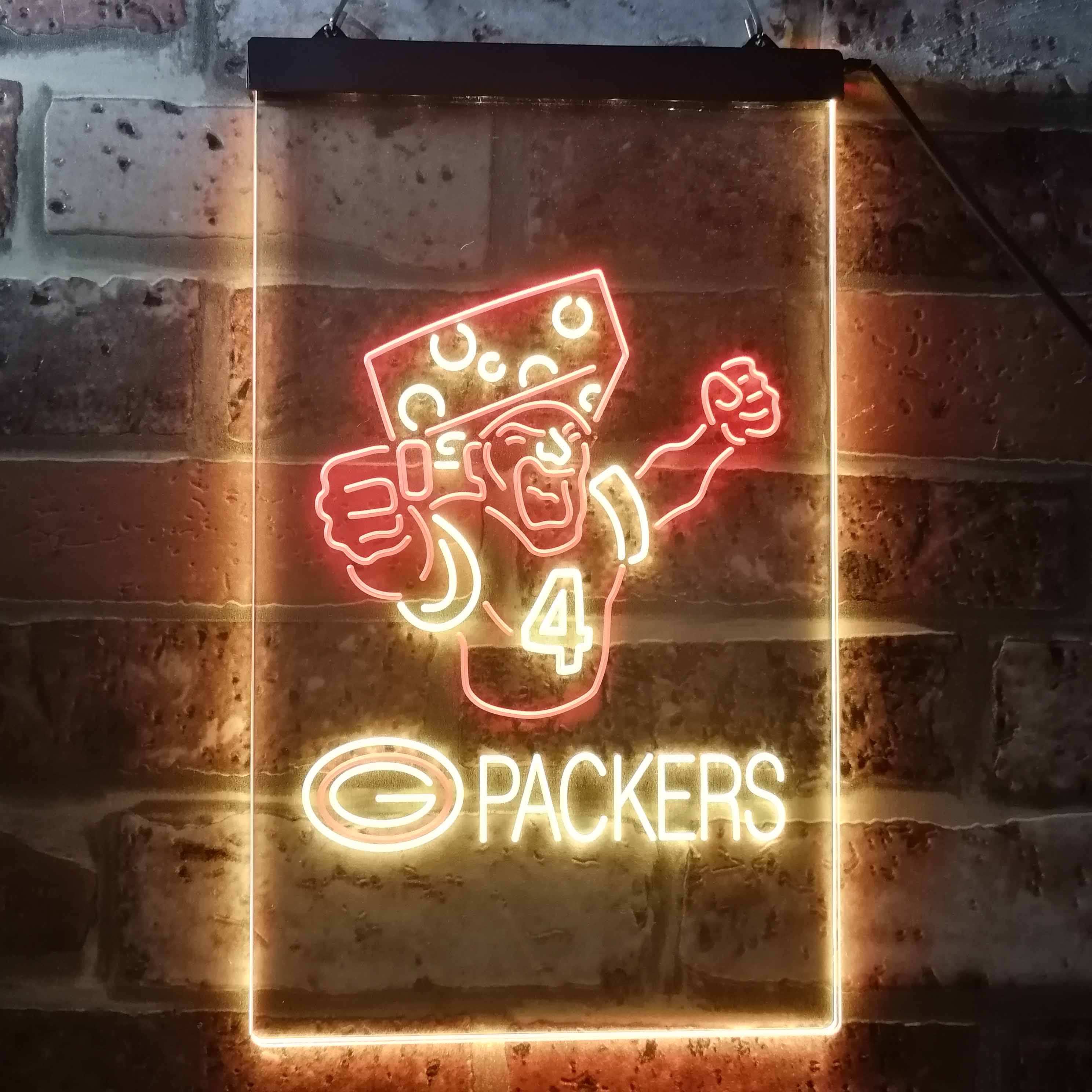 Green Bay Packer #4 Brett Favre LED Neon Sign