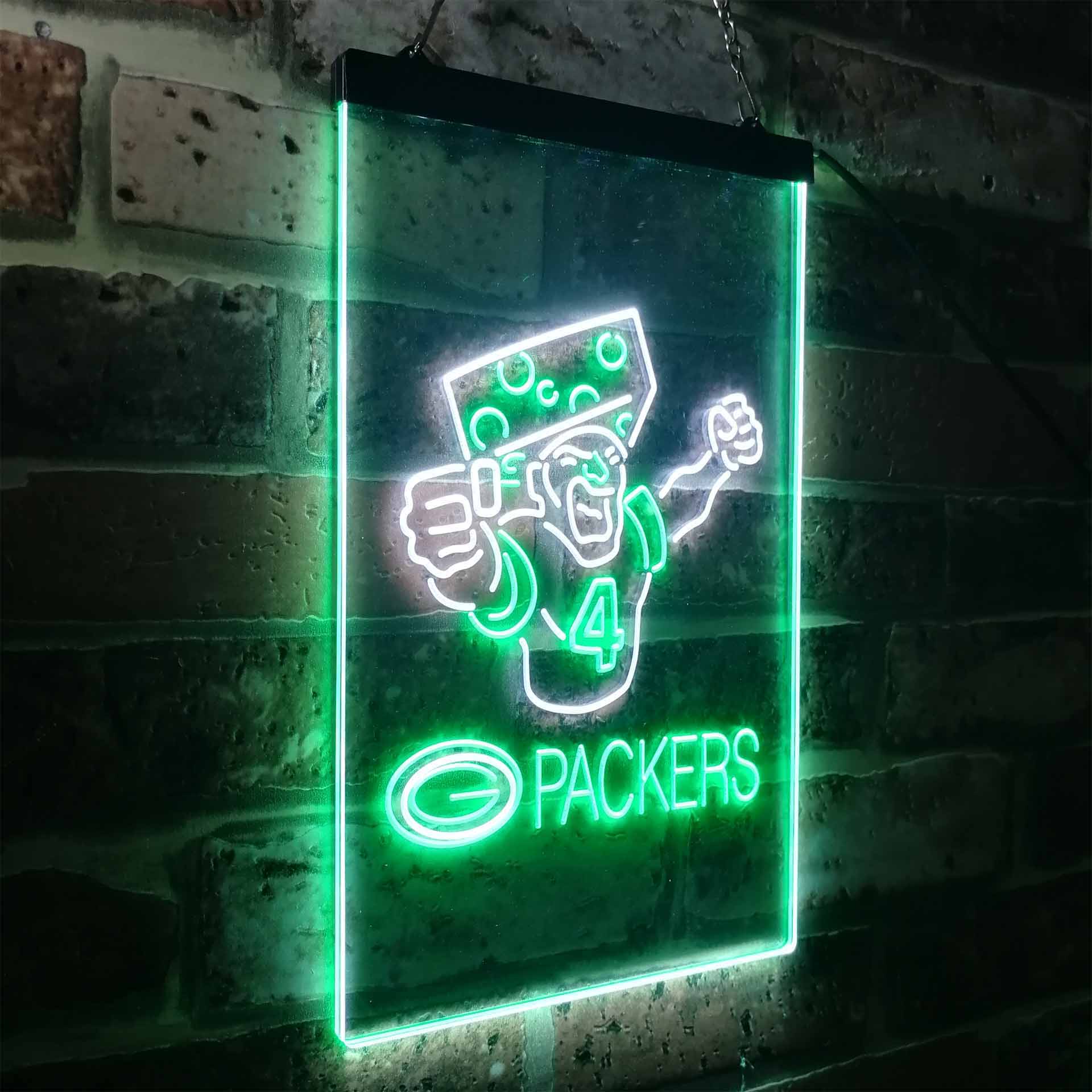 Green Bay Packer #4 Brett Favre LED Neon Sign