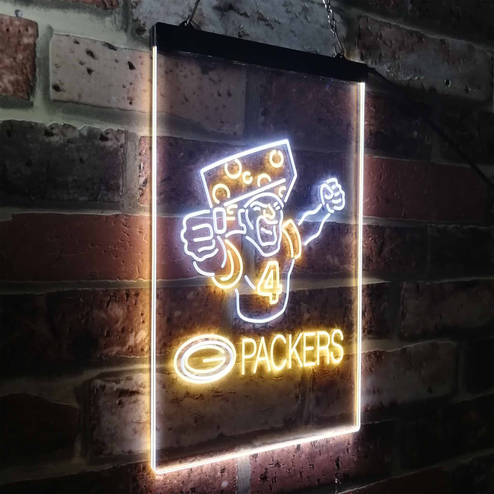 Green Bay Packer #4 Brett Favre LED Neon Sign