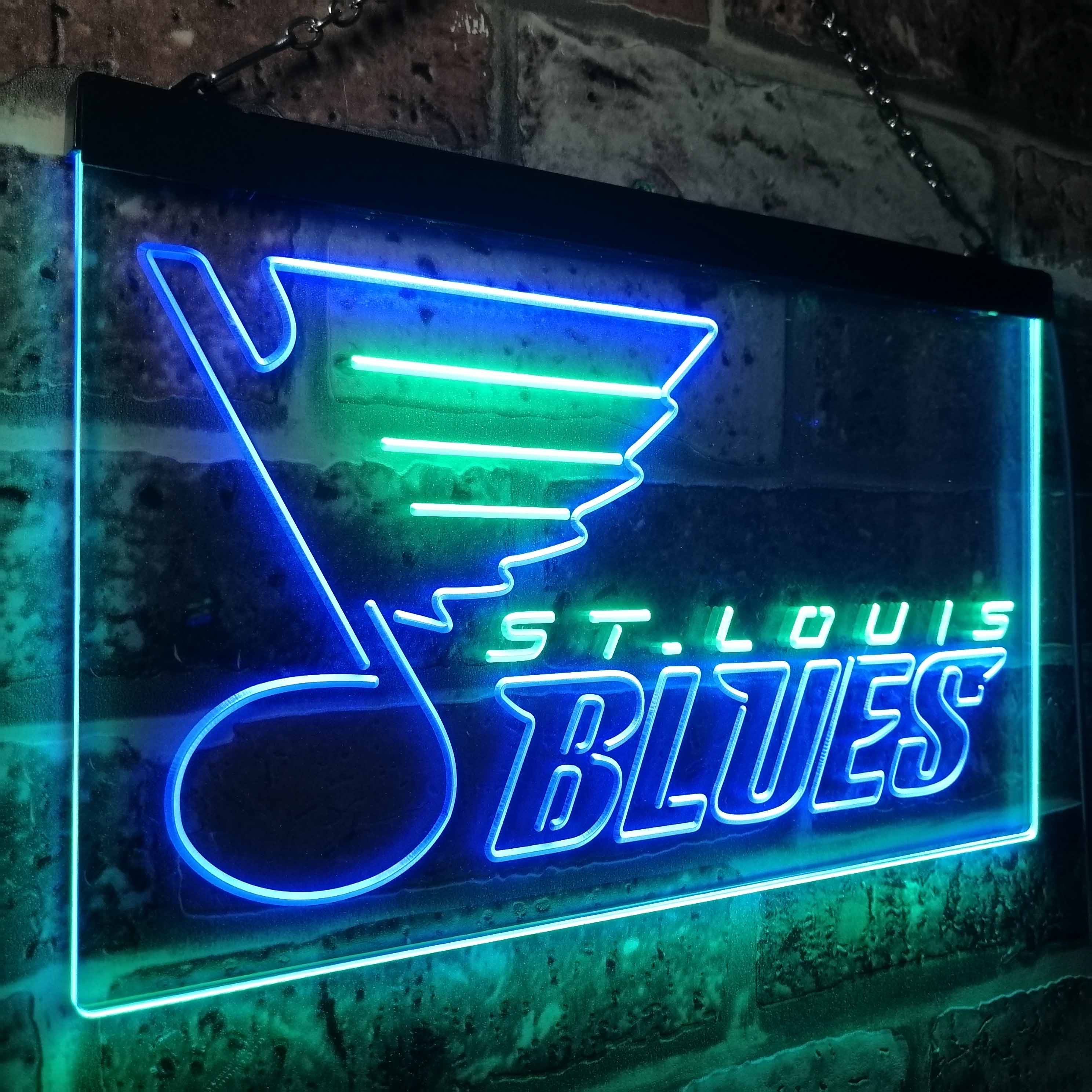 Blue Saint Louis LED Neon Sign