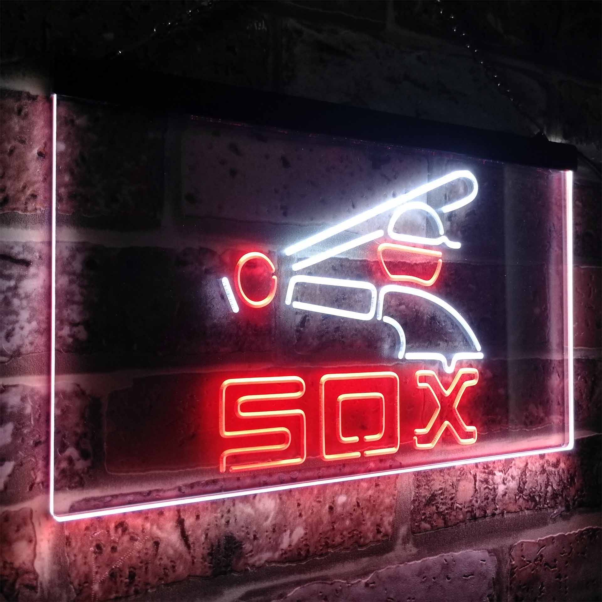 Chicago White League Club Soxs Souvenir Throwback LED Neon Sign