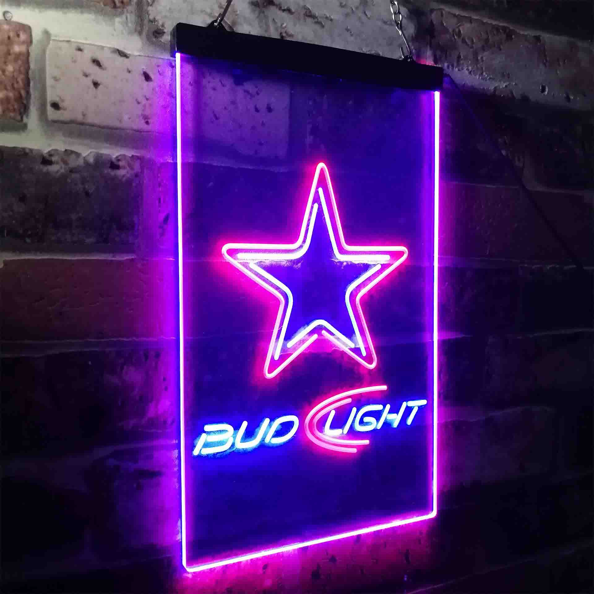 Bud Light Dallas Cowboys LED Neon Sign