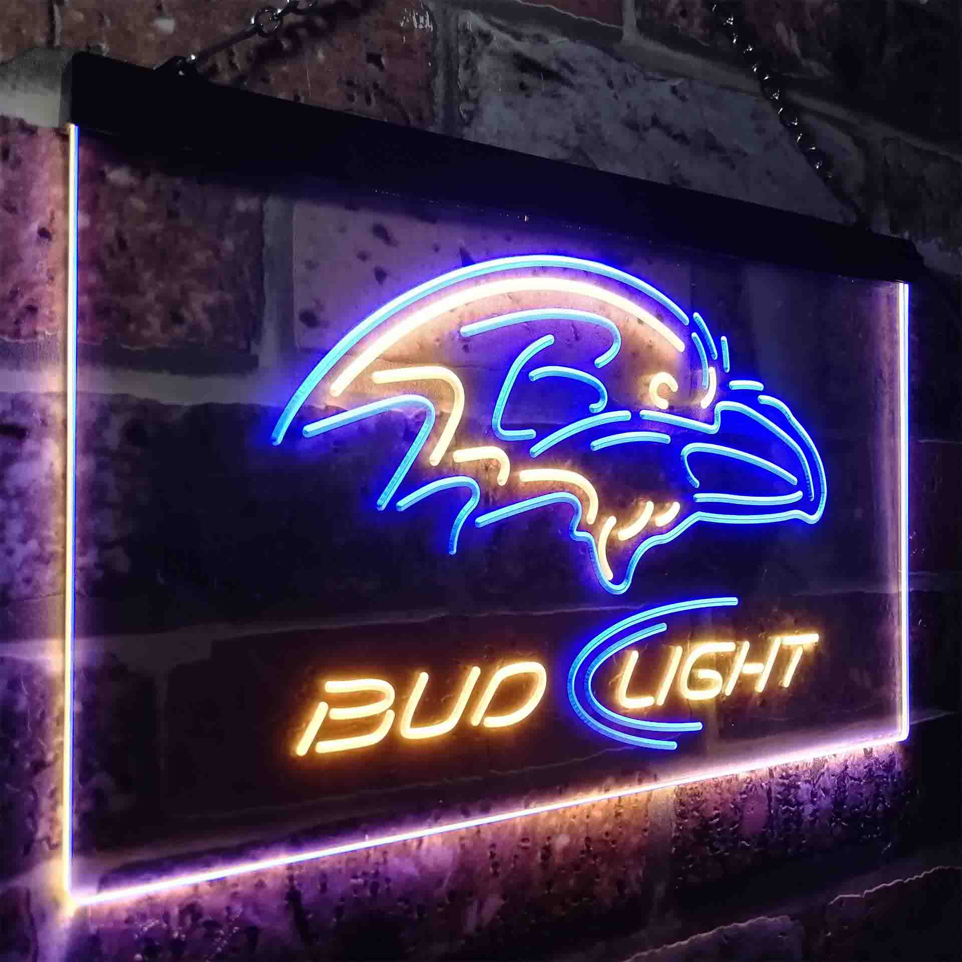 Baltimore Ravens Bud Light LED Neon Sign