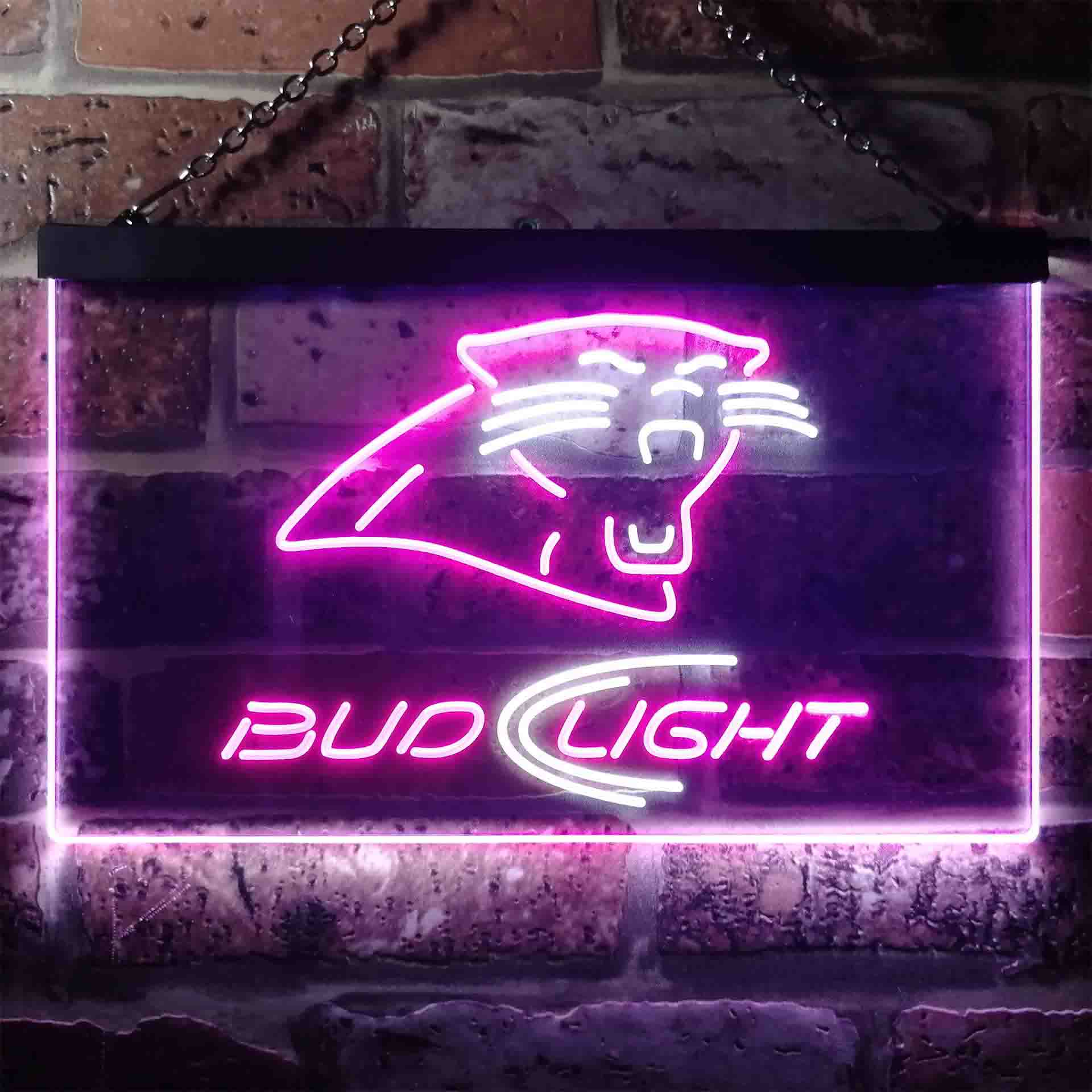 Carolina Panthers Bud Light LED Neon Sign