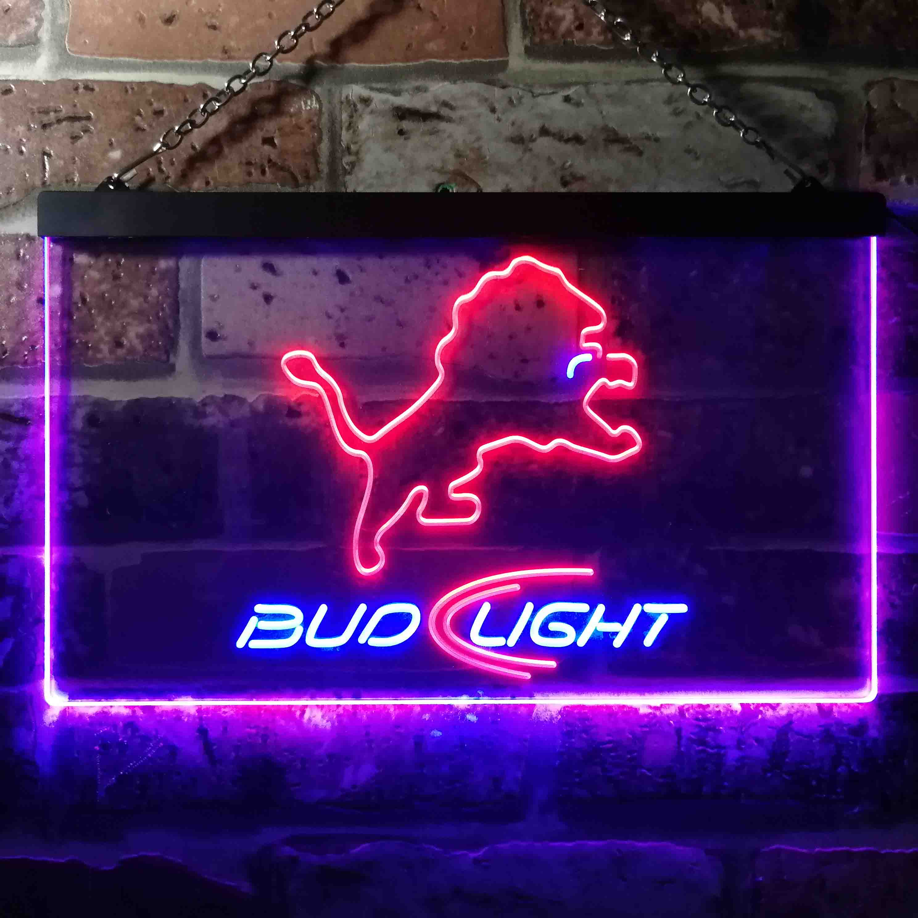 Detroit Lions Bud Light LED Neon Sign