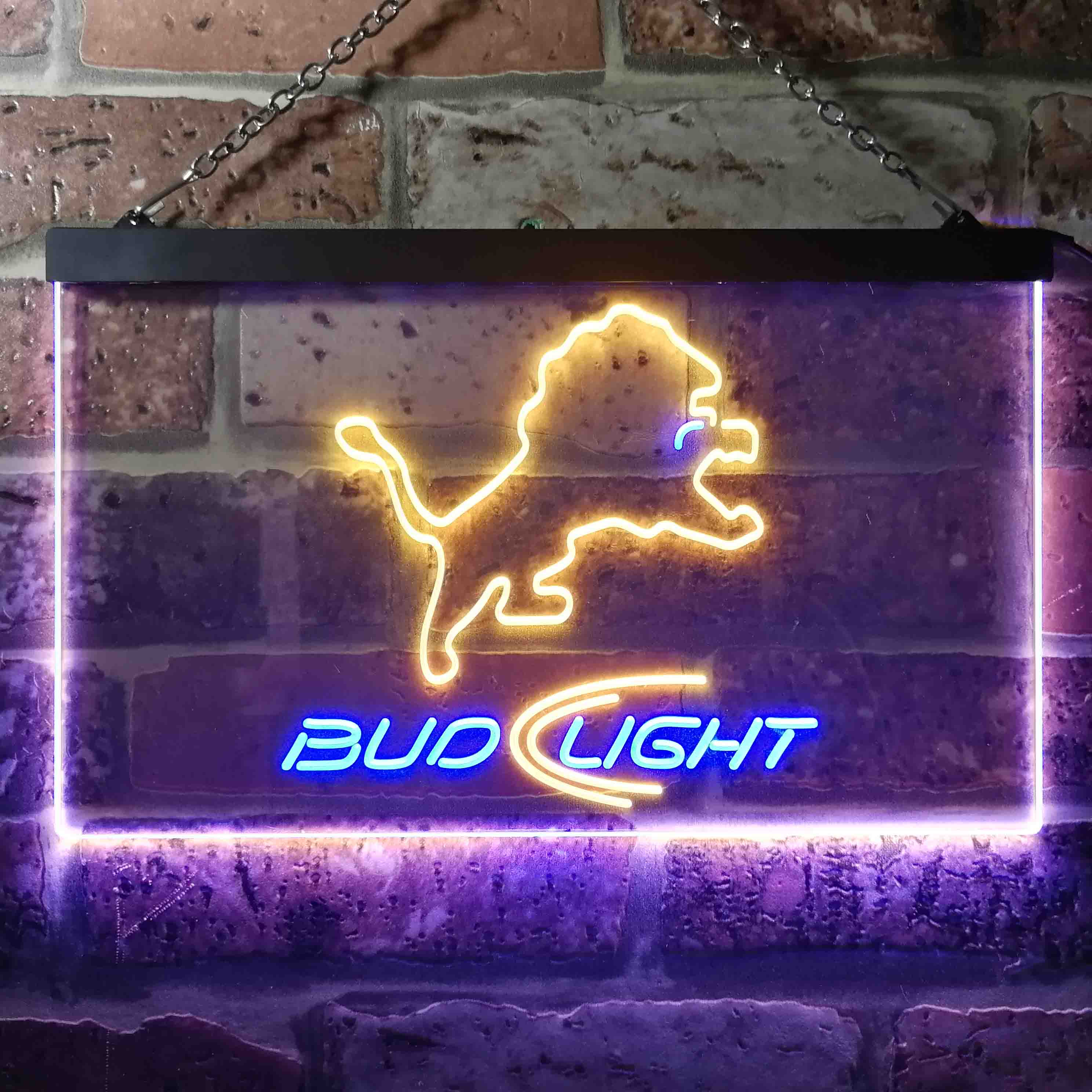 Detroit Lions Bud Light LED Neon Sign