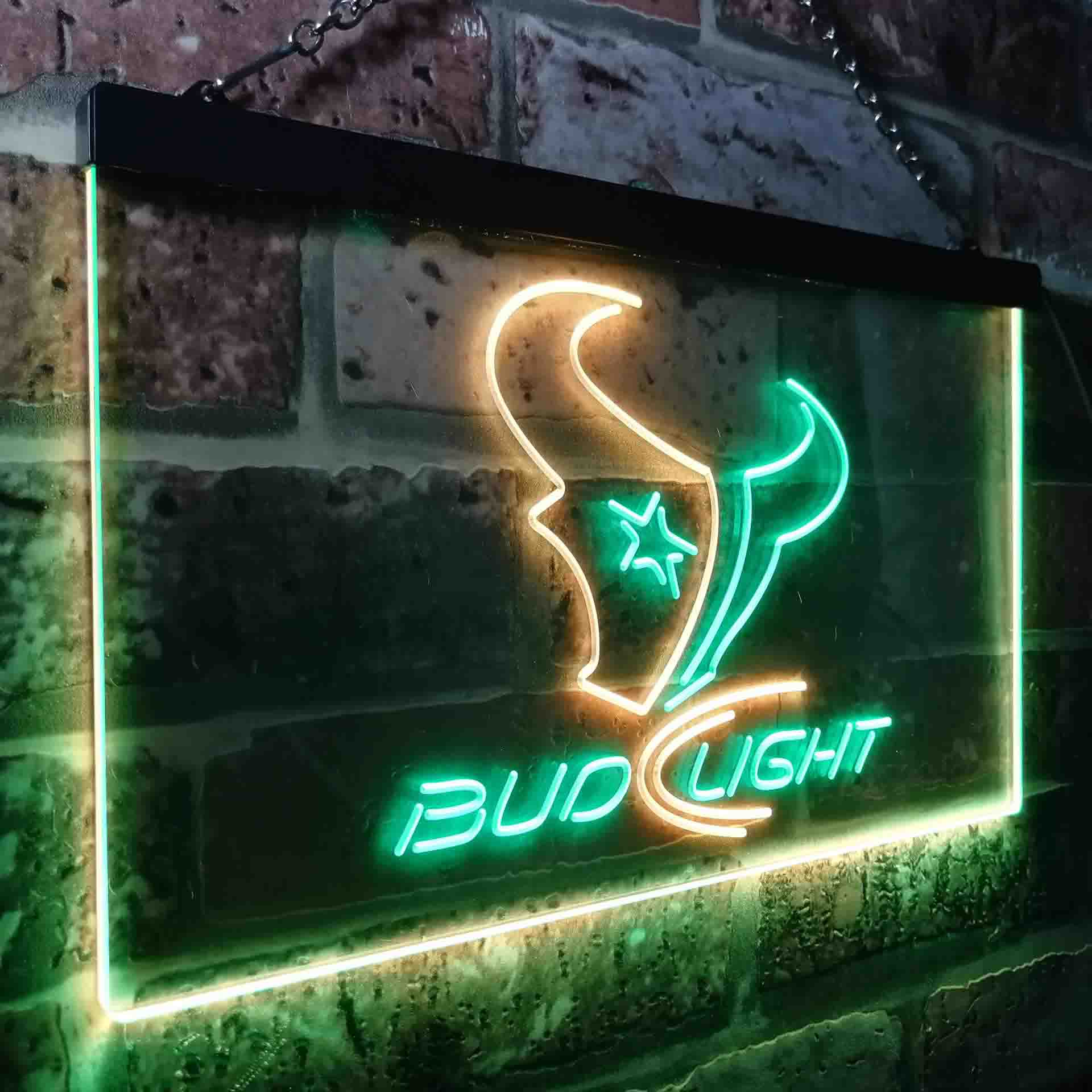 Houston Texans Bud Light LED Neon Sign