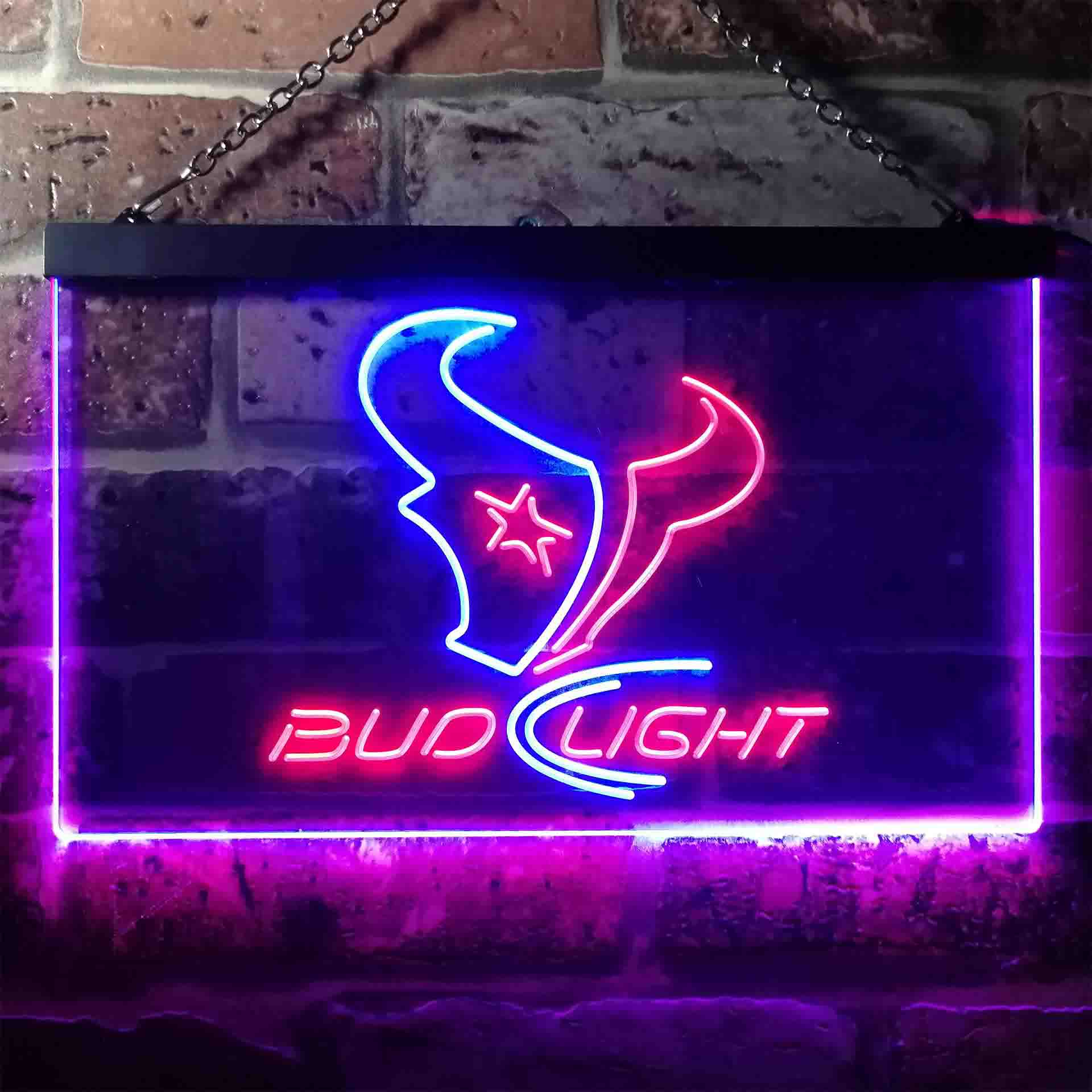 Houston Texans Bud Light LED Neon Sign