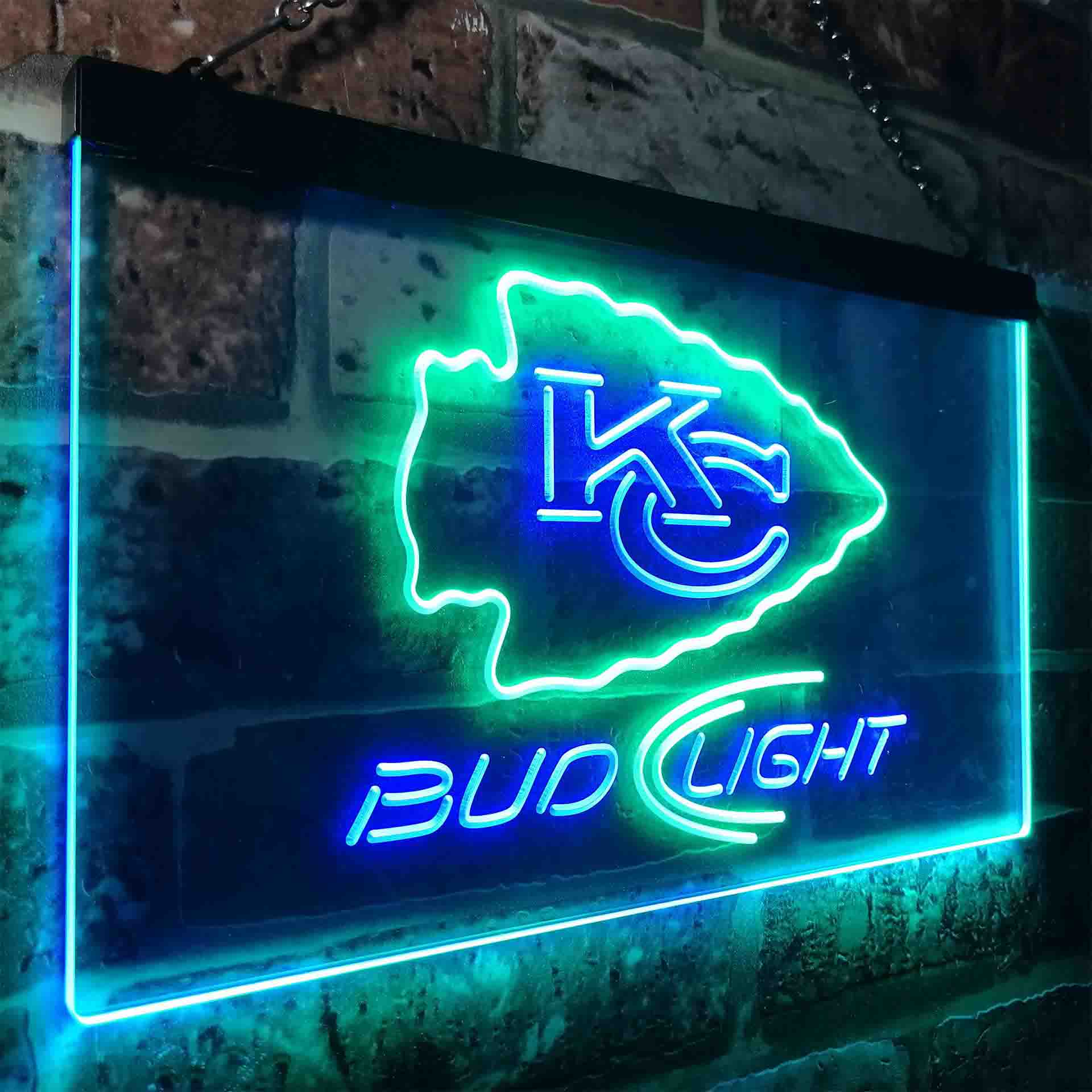 Bud Light Kansas City Chiefs LED Neon Sign